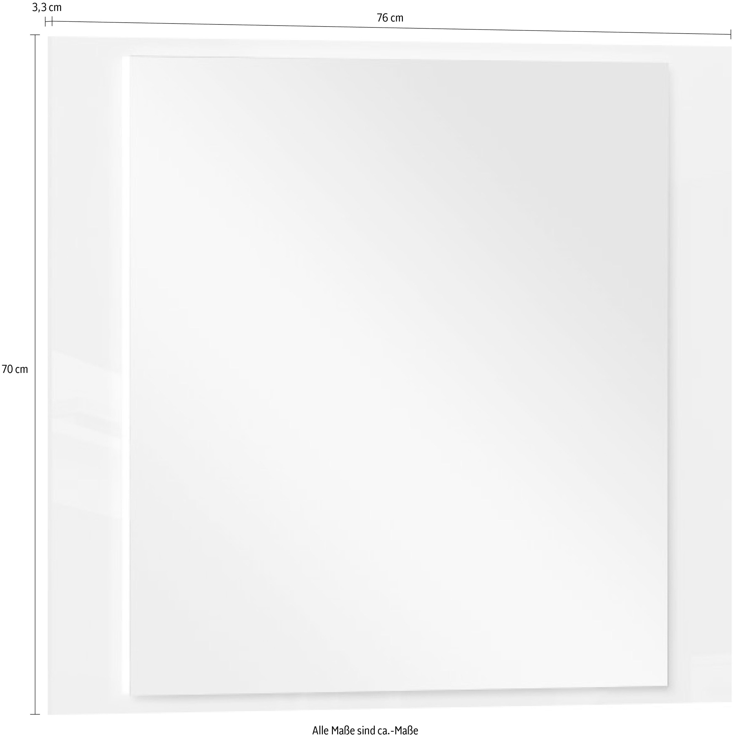 Places of Style Wandspiegel »Piano«, UV lackiert, HxB: 70x76cm