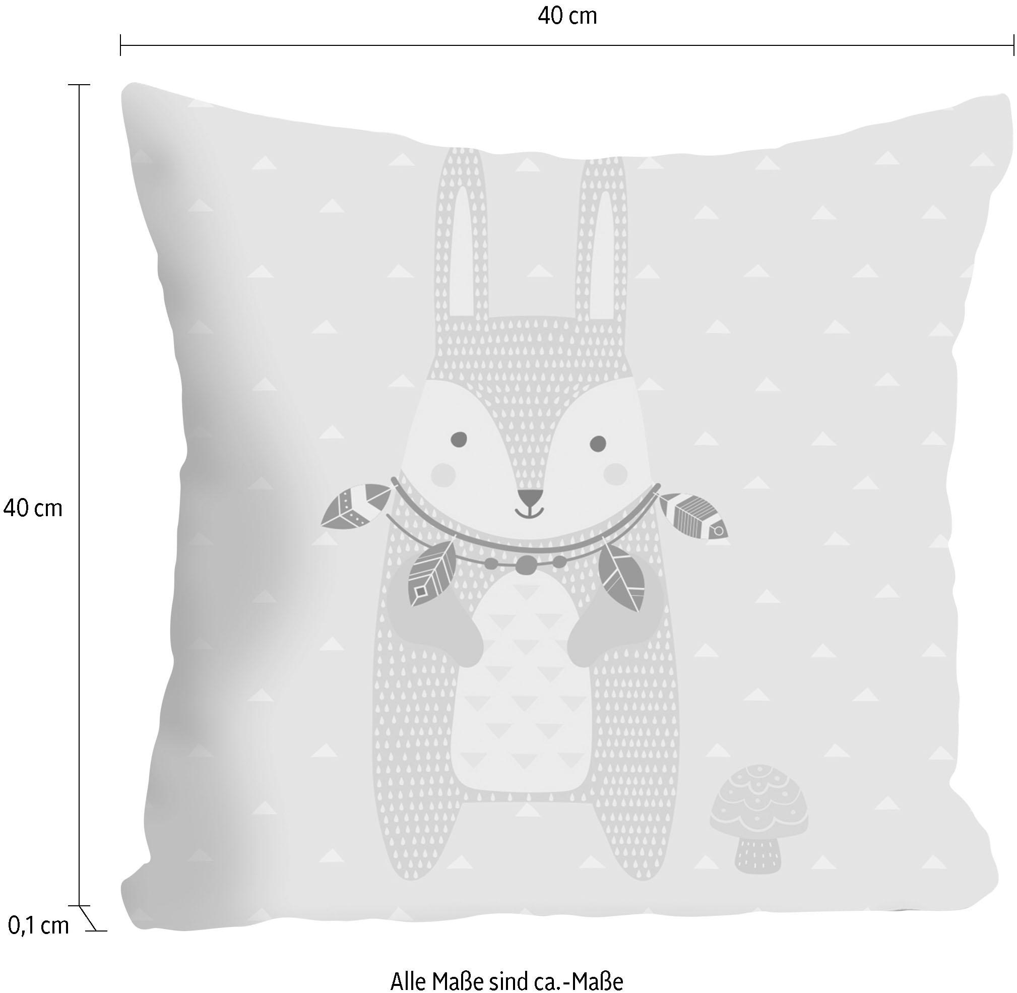 queence Dekokissen »»Hase«« Kissenhülle ohne Füllung, 1 Stück