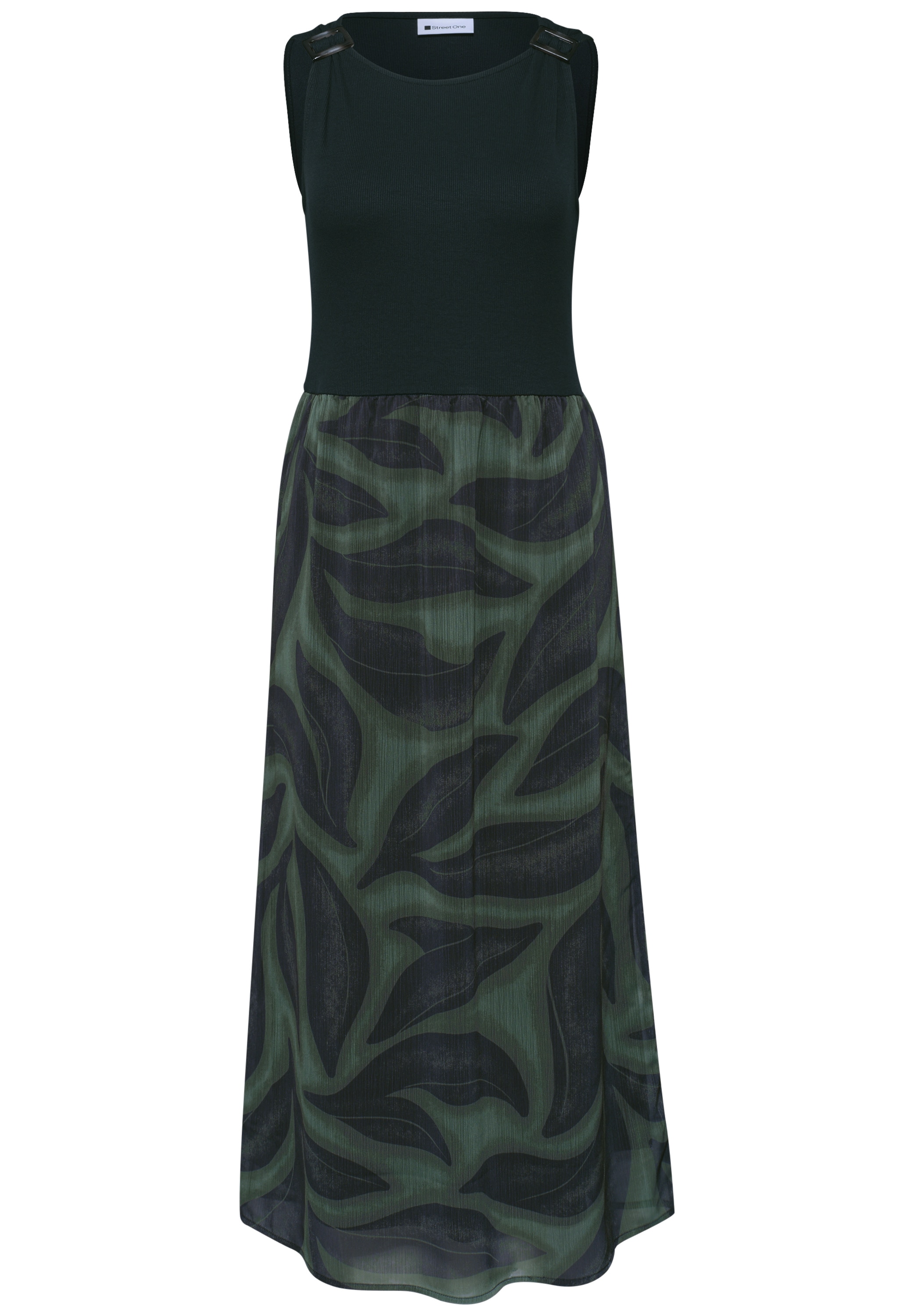 STREET ONE Midikleid Strukturmix, bedruckt