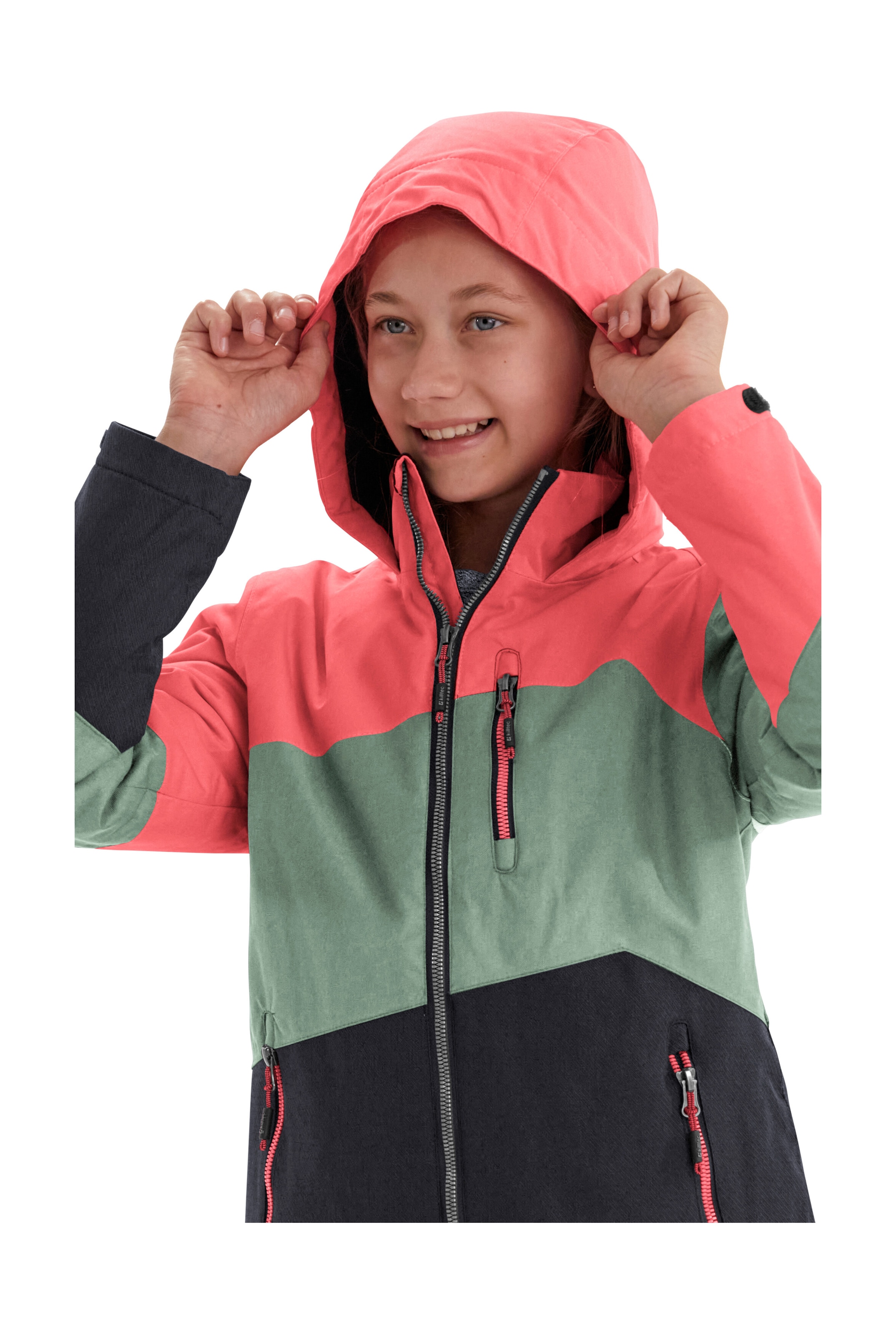 Killtec Outdoorjacke »Lynge GRLS JCKT B«, Wasserdichte Winterjacke mit Kapuze, Fleece, verstellbaren Ärmeln