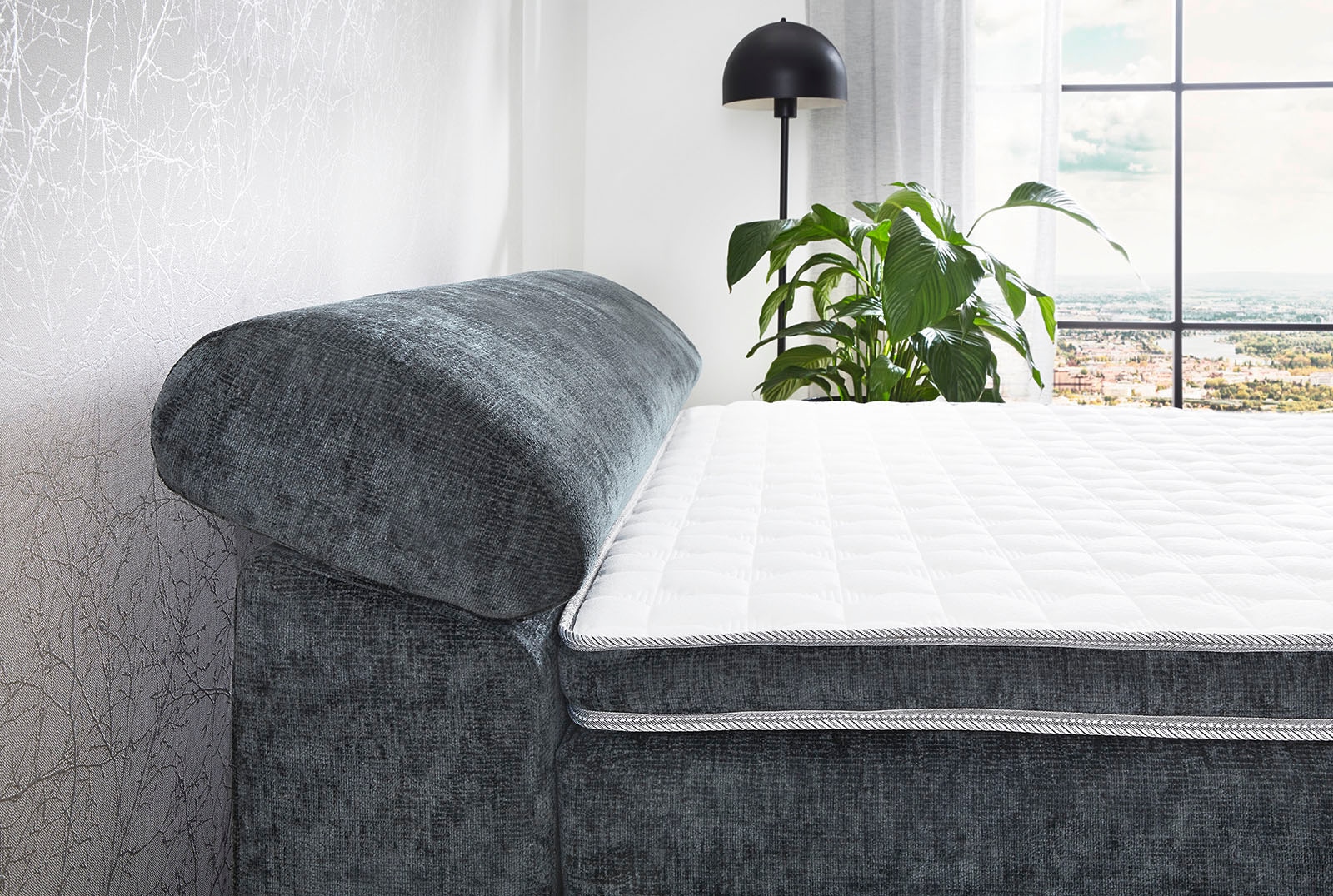 Jockenhöfer Gruppe Boxspringbett »Diva, inkl. 7-Zonen-TTFK-Matratze« Kopfteil höhenverstellbar, KS-Topper