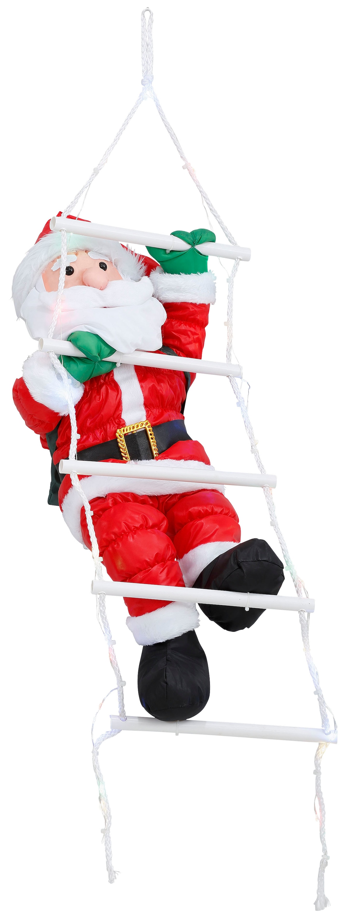 online »Weihnachtsmann 3 XXL LED Weihnachtsdeko kletternd LEDs, Garantie kaufen 30 | BONETTI Leiter«, aussen mit mit mit Dekofigur Jahren bunten