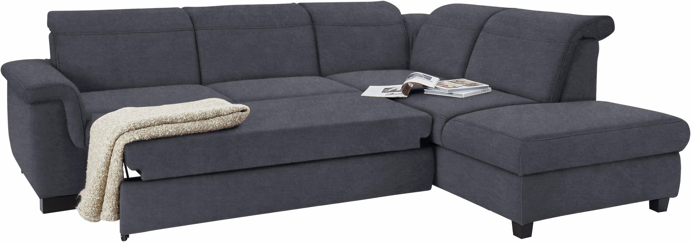 DOMO collection Ecksofa »Sully L-Form«, wahlweise mit Bettfunktion und Kopf- bzw. Rückenverstellung