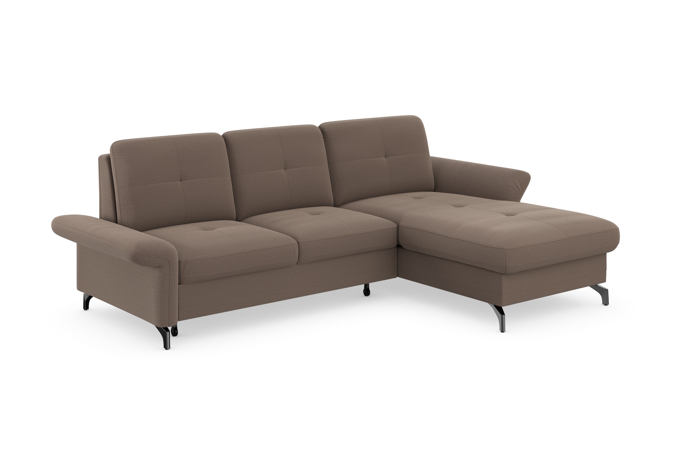 Places of Style Ecksofa »Calando L-Form«, wahlweise mit Bettfunktion, Bettkasten und Armteilfunktion