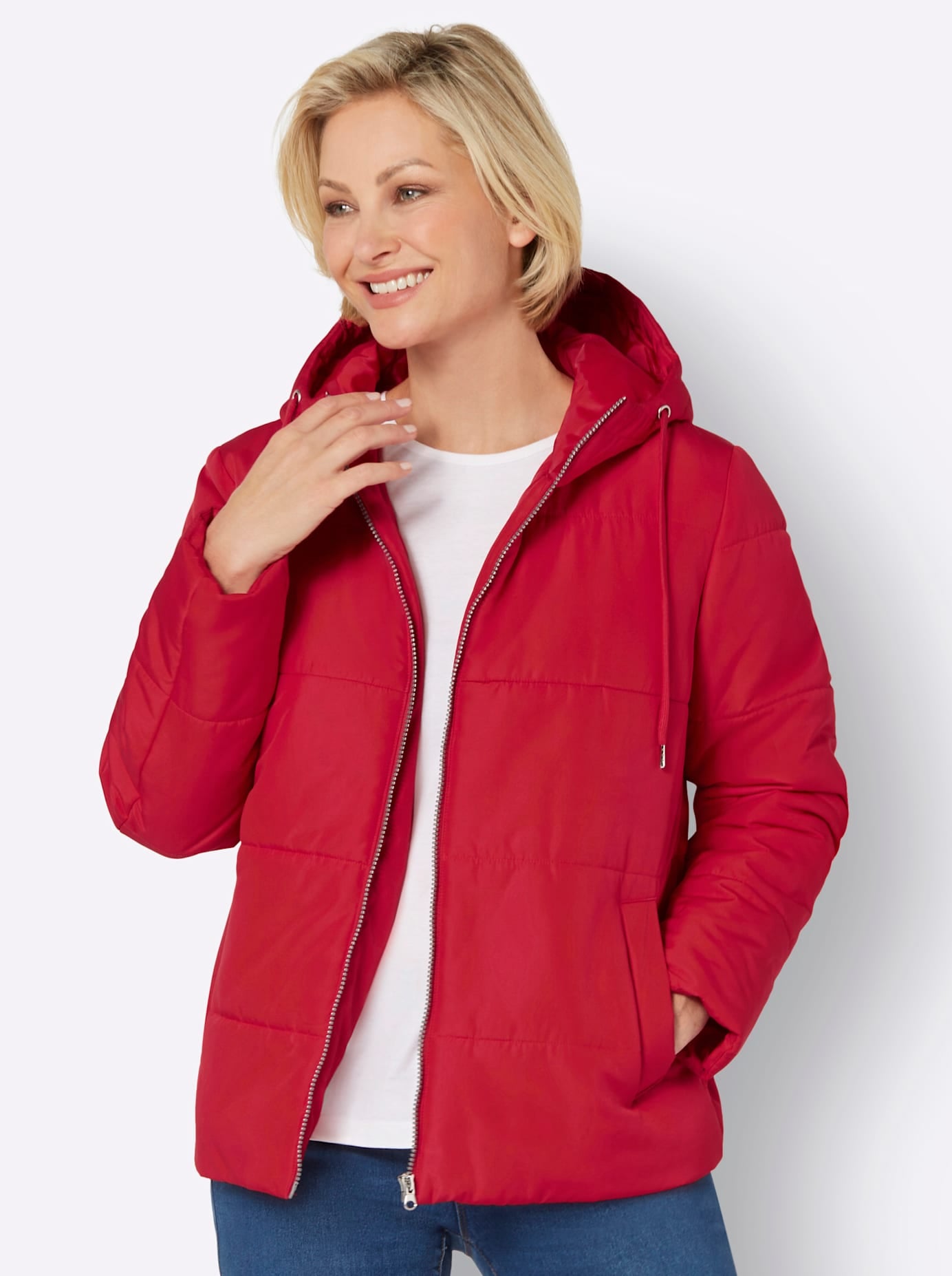 Classic Basics Steppjacke, mit Kapuze