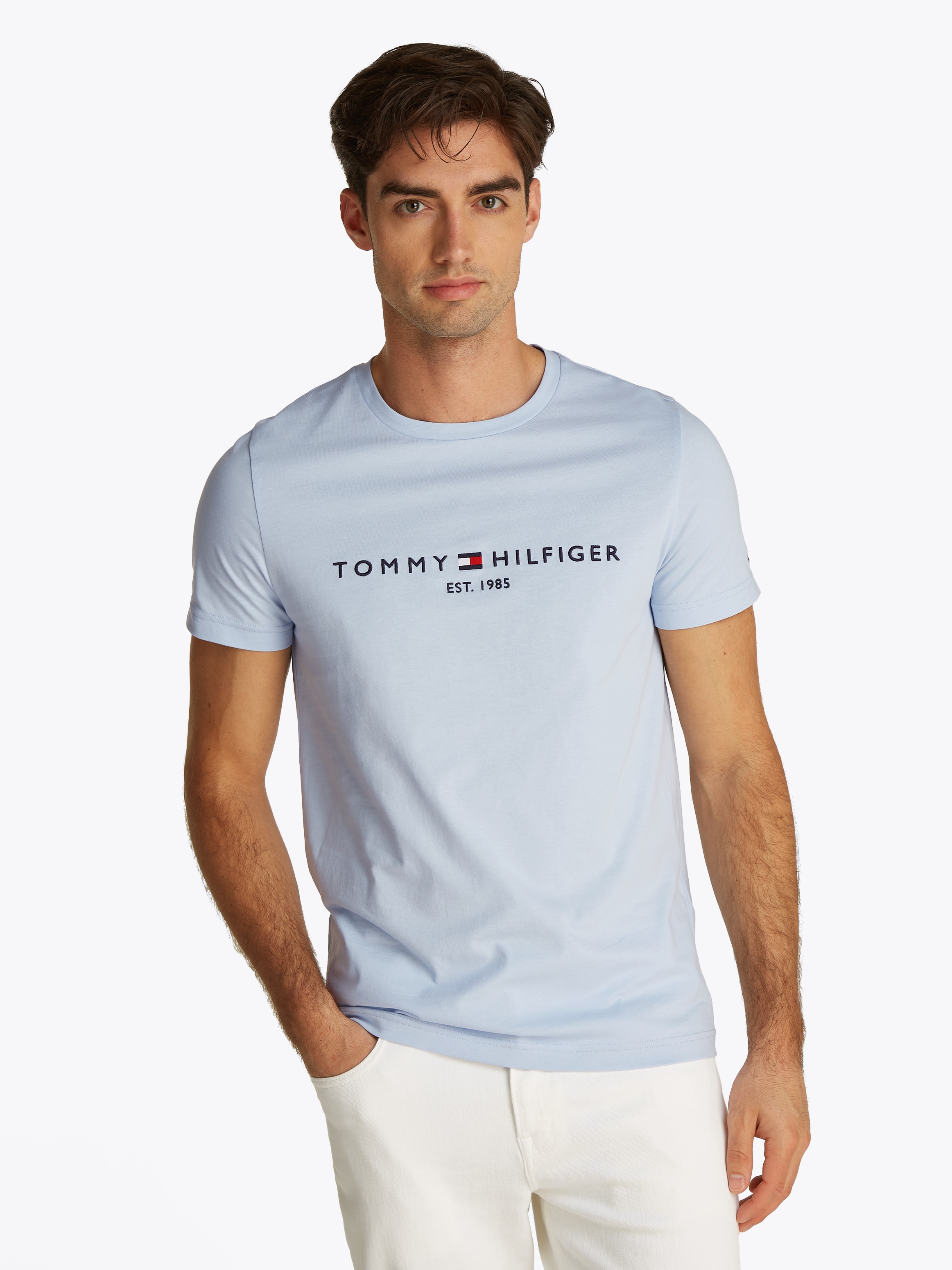 Tommy Hilfiger T-Shirt »TOMMY LOGO TEE«, aus reiner Baumwolle