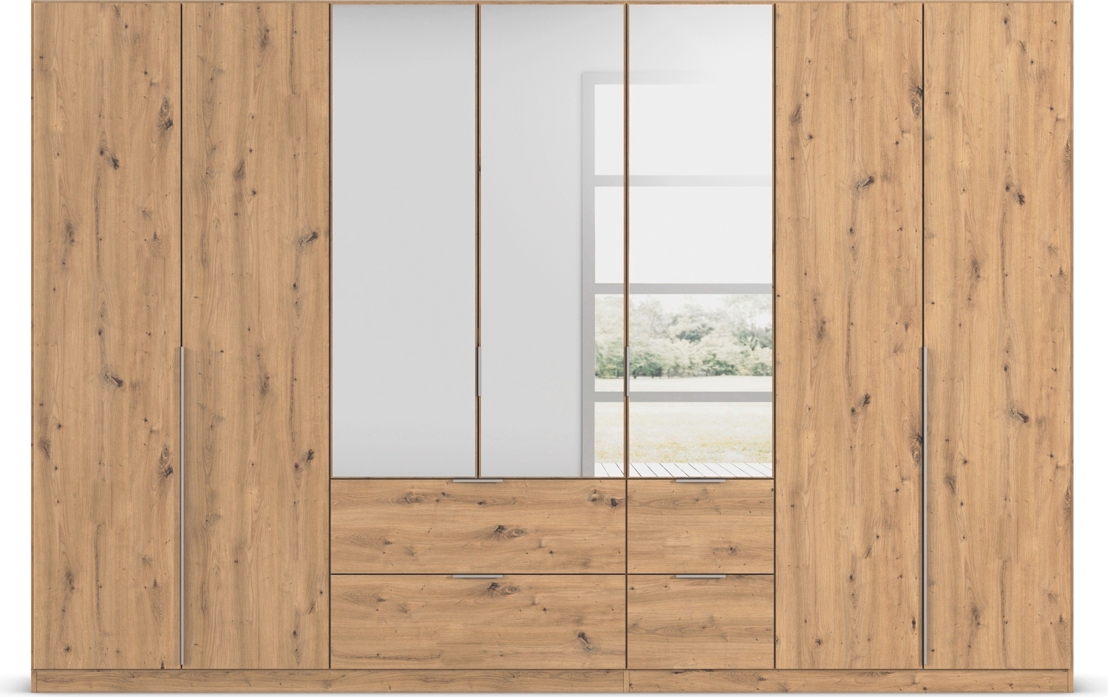 rauch Drehtürenschrank »Kleiderschrank Schrank Garderobe AGORDO mit Dekor- oder Hochglanzfront«, mit Außenschubkästen, in 6 Breiten und 2 Höhen MADE IN GERMANY
