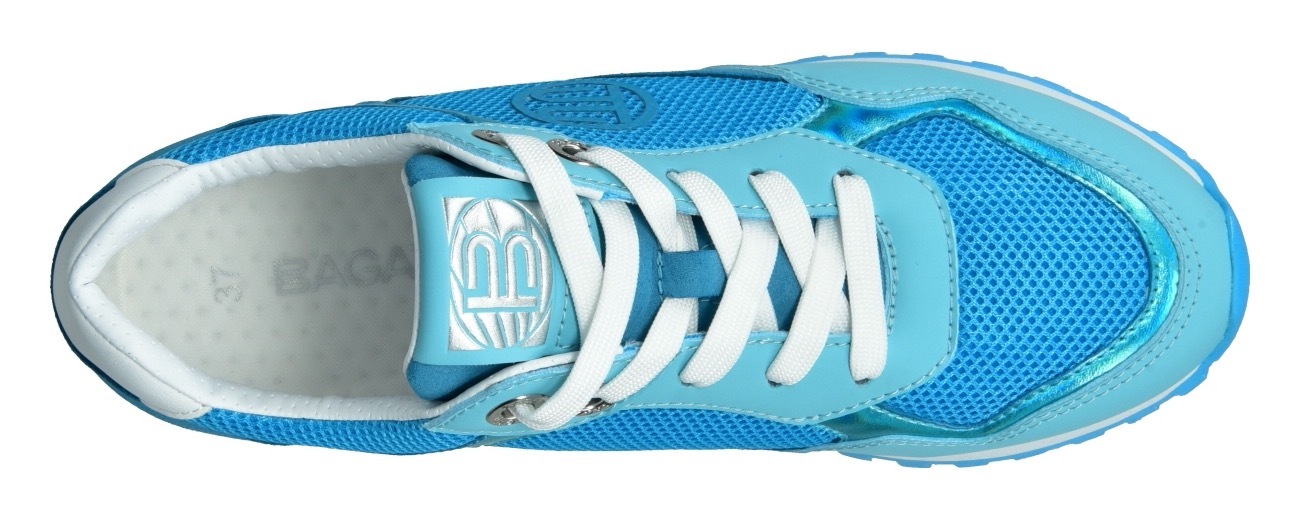 BAGATT Plateausneaker, modische Metallic-Einsätzen, Freizeitschuh, Halbschuh, Schnürschuh