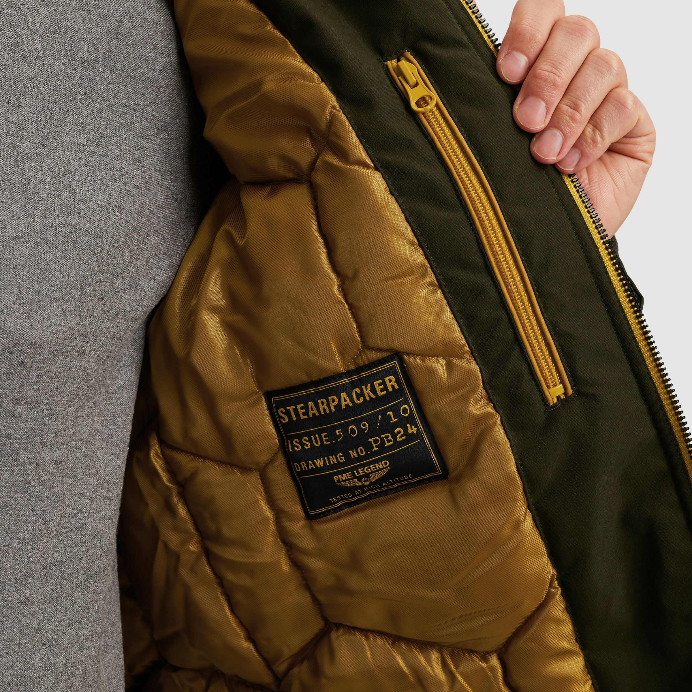 PME LEGEND Winterjacke mit Kapuze Taschen mit Reißverschluss