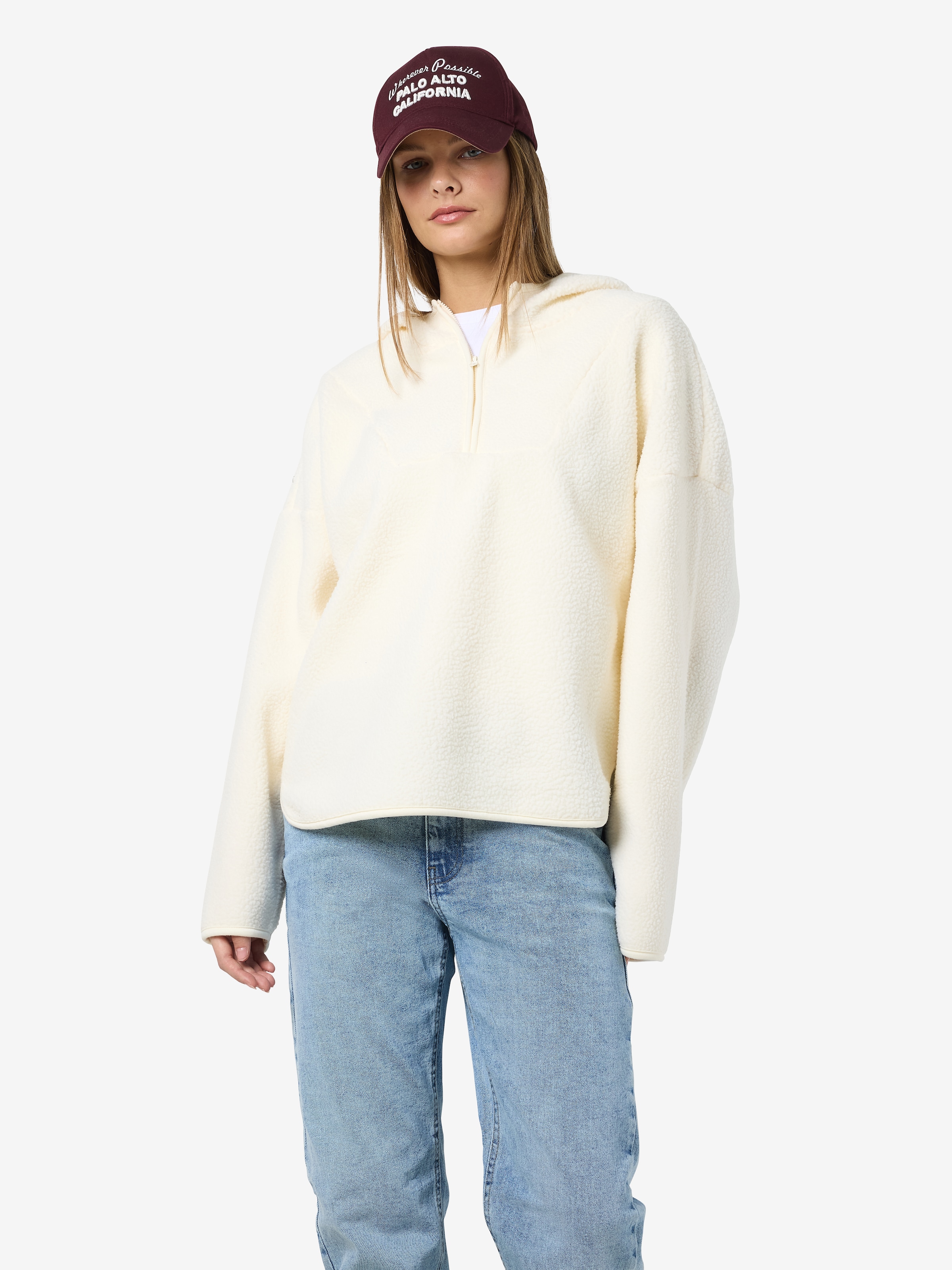 Noisy may Fleecepullover »NMCOZY L/S HALFWAY ZIP SWEATER JRS NOOS«