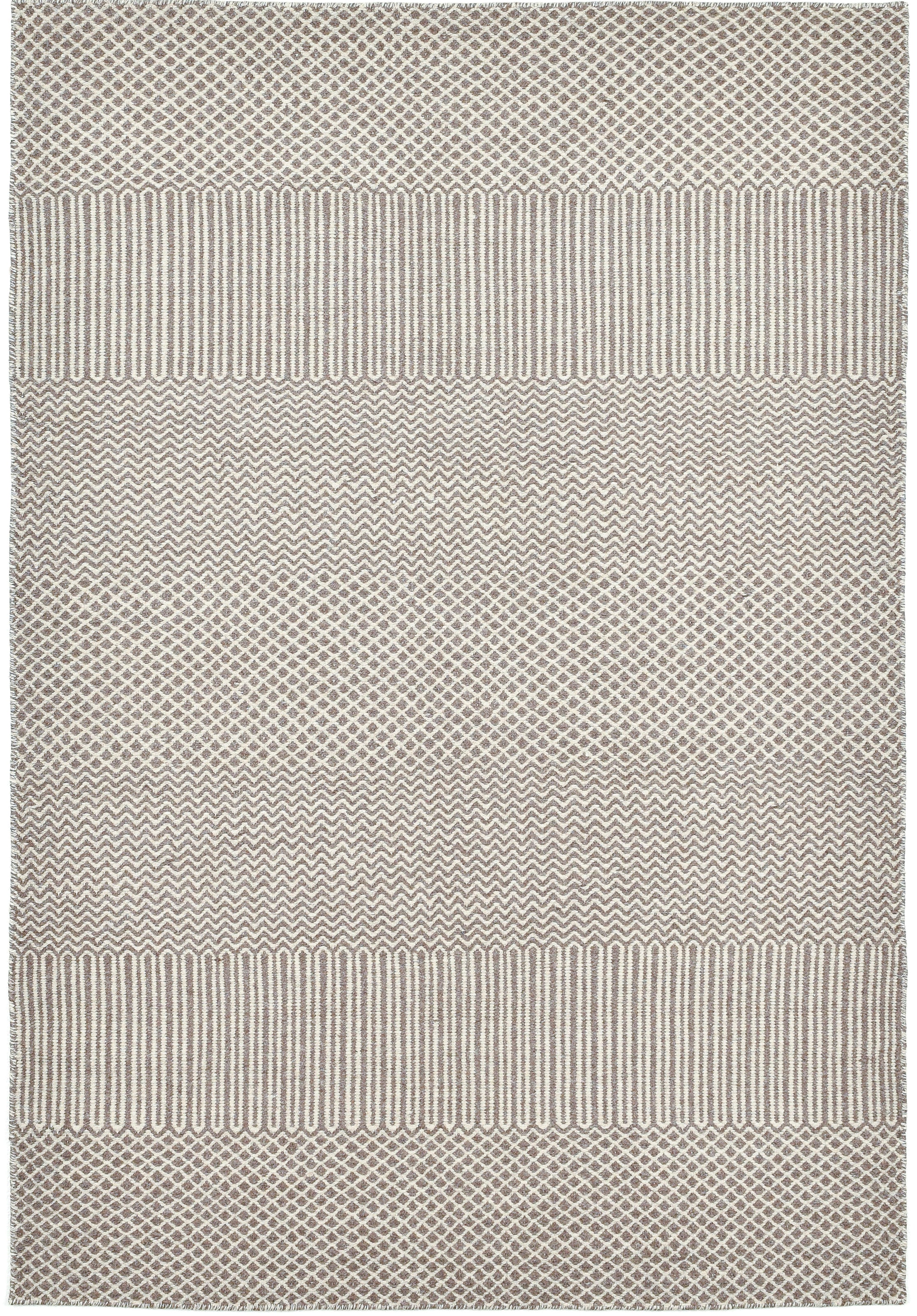 THEKO Wollteppich »Trondheim PO-501«, rechteckig, 10 mm Höhe, Handweb Teppich, Flachgewebe, reine Wolle, handgewebt