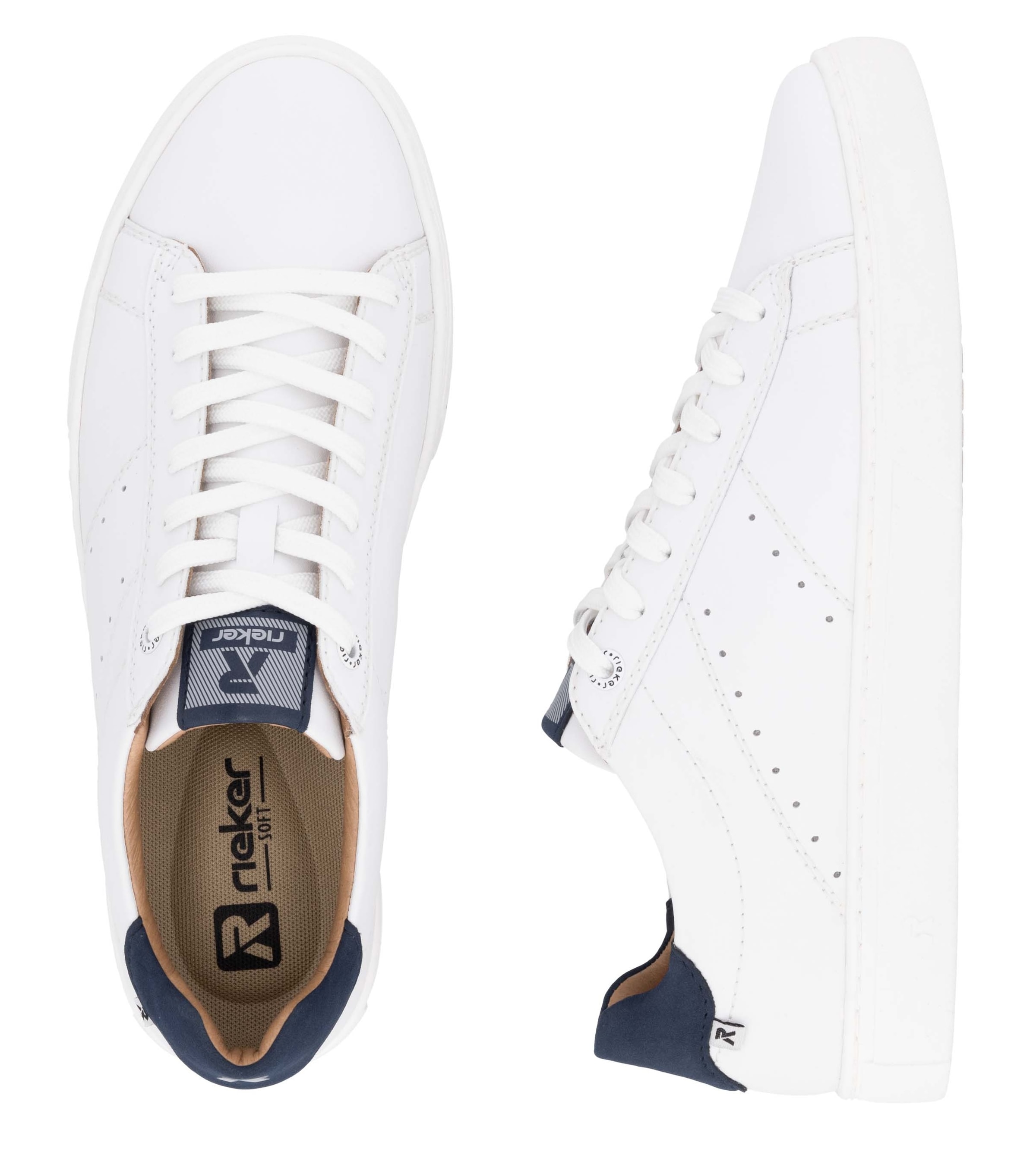 RIEKER Sport Sneaker  mit Leder-Innenfutter, Freizeitschuh, Halbschuh, Schnürschuh