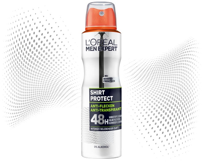 L'ORÉAL PARIS MEN EXPERT Deo-Spray »Deo Spray Shirt Control 48h«, (Packung, 6 tlg.), mit hoher Zuverlässigkeit