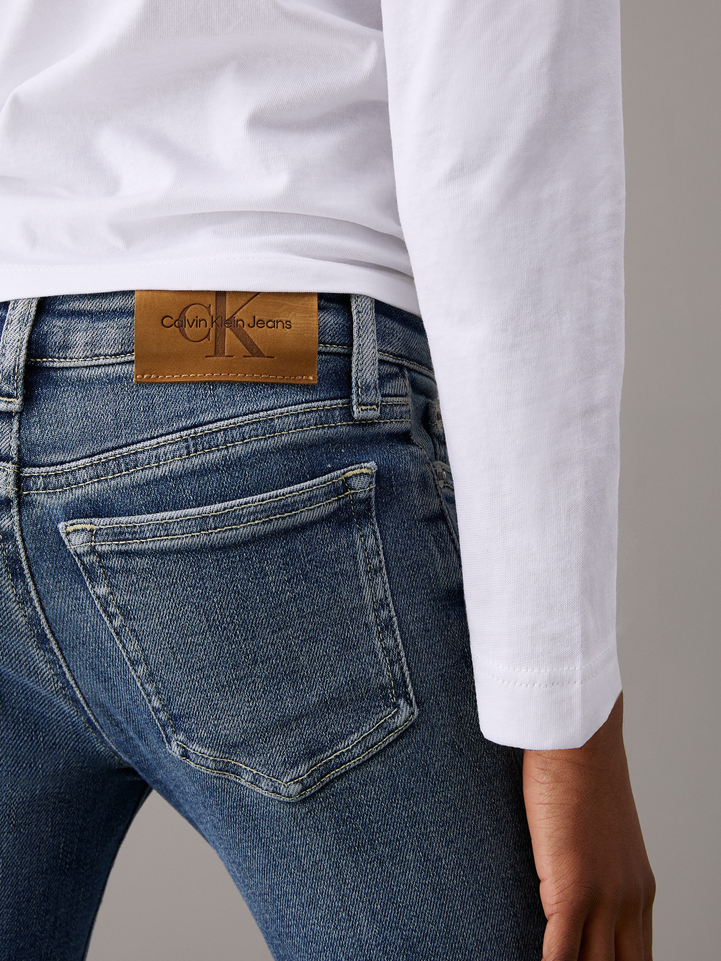 Calvin Klein Jeans Skinny-fit-Jeans »Mr Skinny Mid Blue Pws Denim«, für Kinder bis 16 Jahre und im 5-Pocket-Style