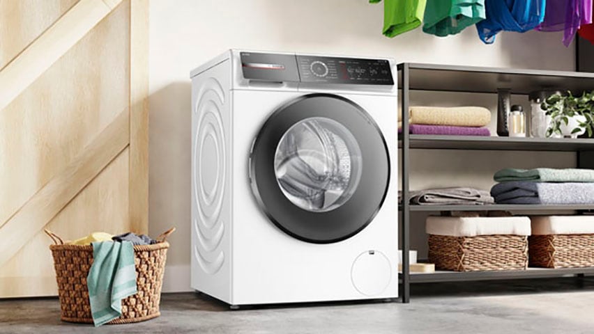 BOSCH Waschmaschine 10 und dosiert Jahren XXL Wasser- 1600 benötigte Garantie U/min, die »WGB256A40«, kg, WGB256A40, mit exakt 3 Waschmittelmenge i-DOS