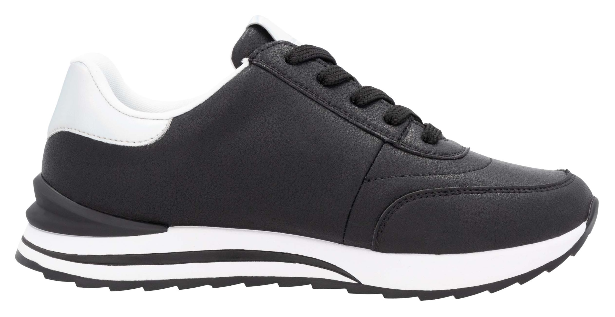 RIEKER Sport Plateausneaker, Freizeitschuh, Halbschuh, Schürschuh in schmaler Form