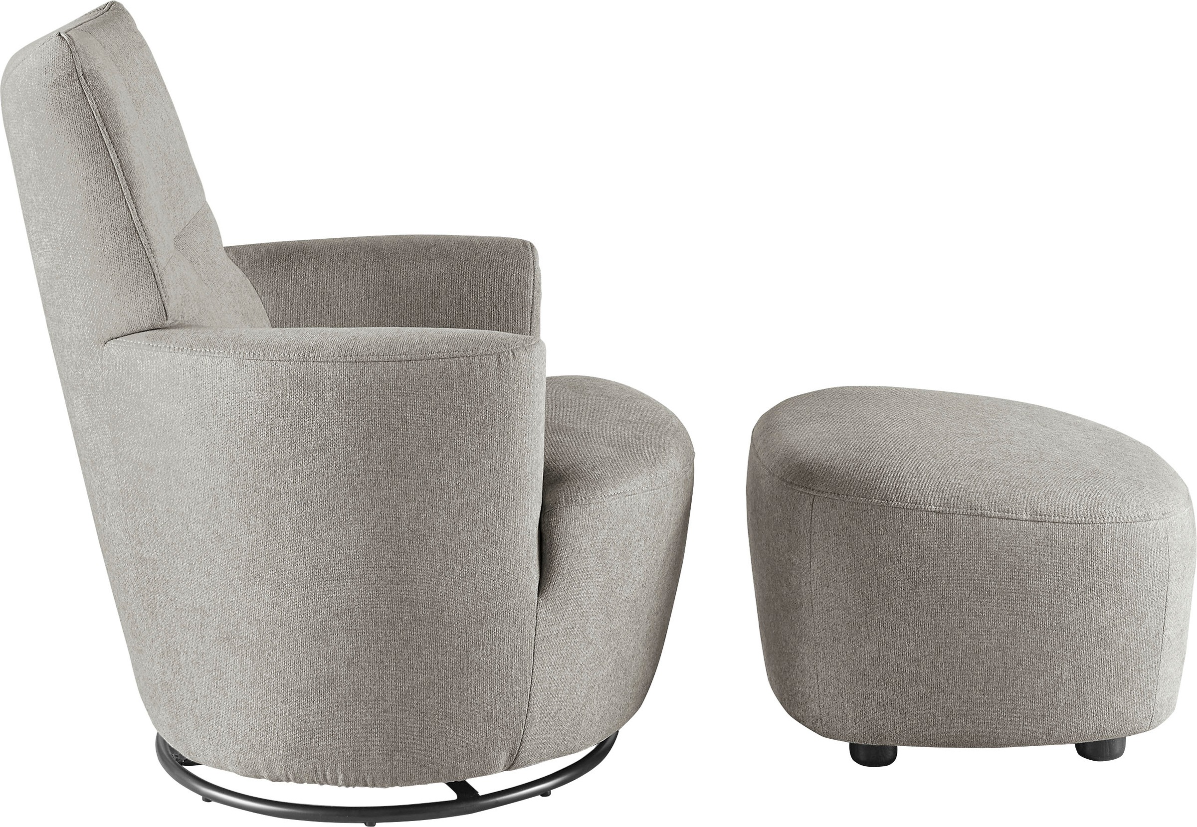 set one by Musterring Relaxsessel »SO 1450«, (Set), mit Dreh- und Wippfunktion, inklusive Hocker