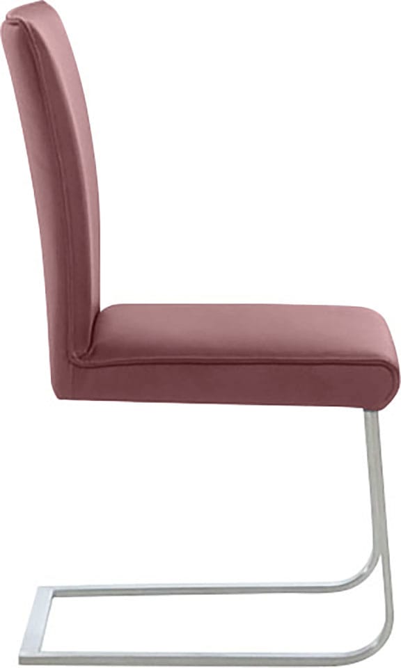 K+W Komfort & Wohnen Freischwinger »Santos III« () mit Sattlernaht, Gestell aus Edelstahl, hochwertiger Sitzkomfort