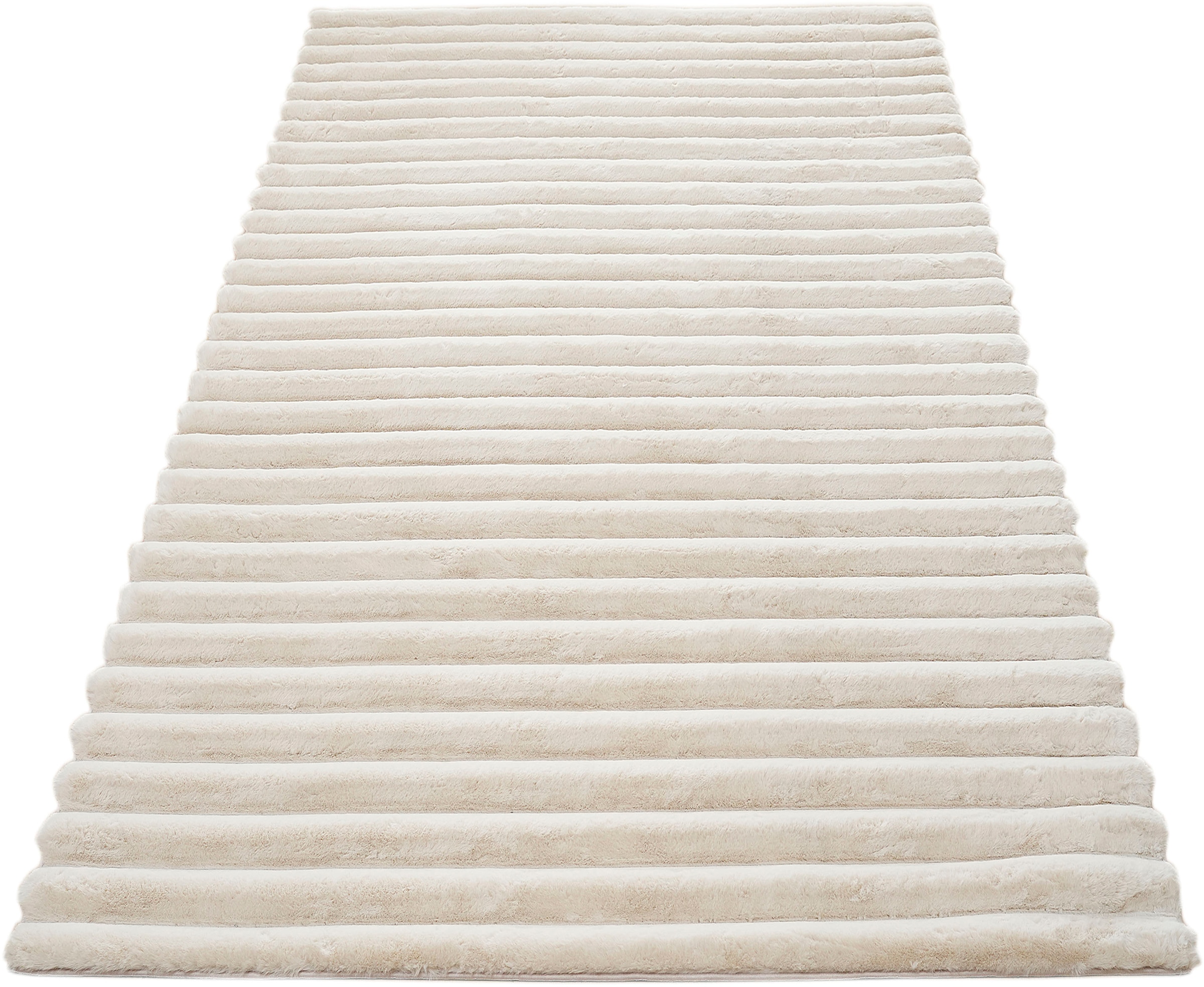 OTTO home Teppich »Melanie, Kunstfellteppich, besonders weich, Hoch-Tief-Effekt« rechteckig 28 mm Höhe Kaninchenfell Optik, Wohnzimmer, Schlafzimmer, auch als Läufer