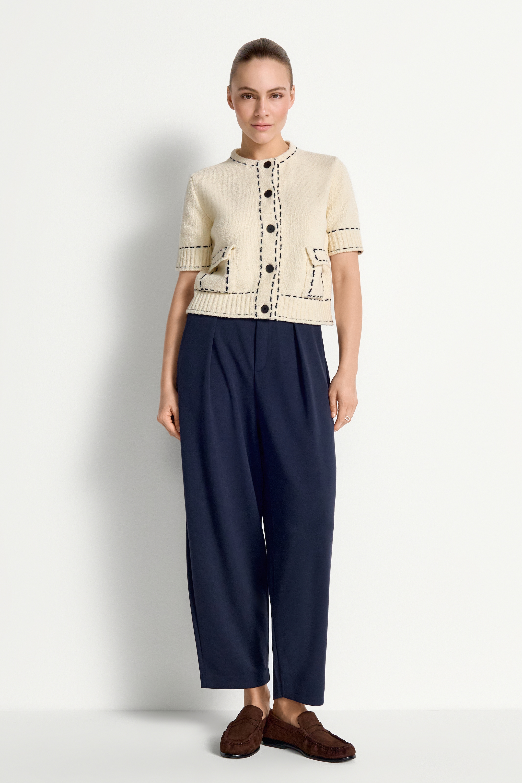 RICHROYAL Bundfaltenhose  im Barrel-Fit