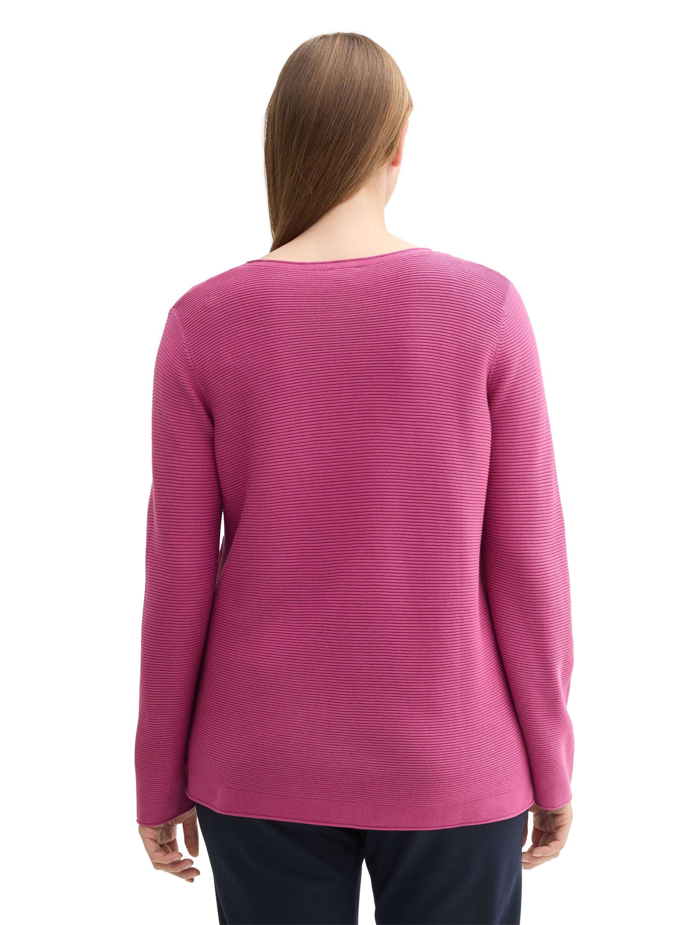 TOM TAILOR PLUS Strickpullover, mit Rippstruktur