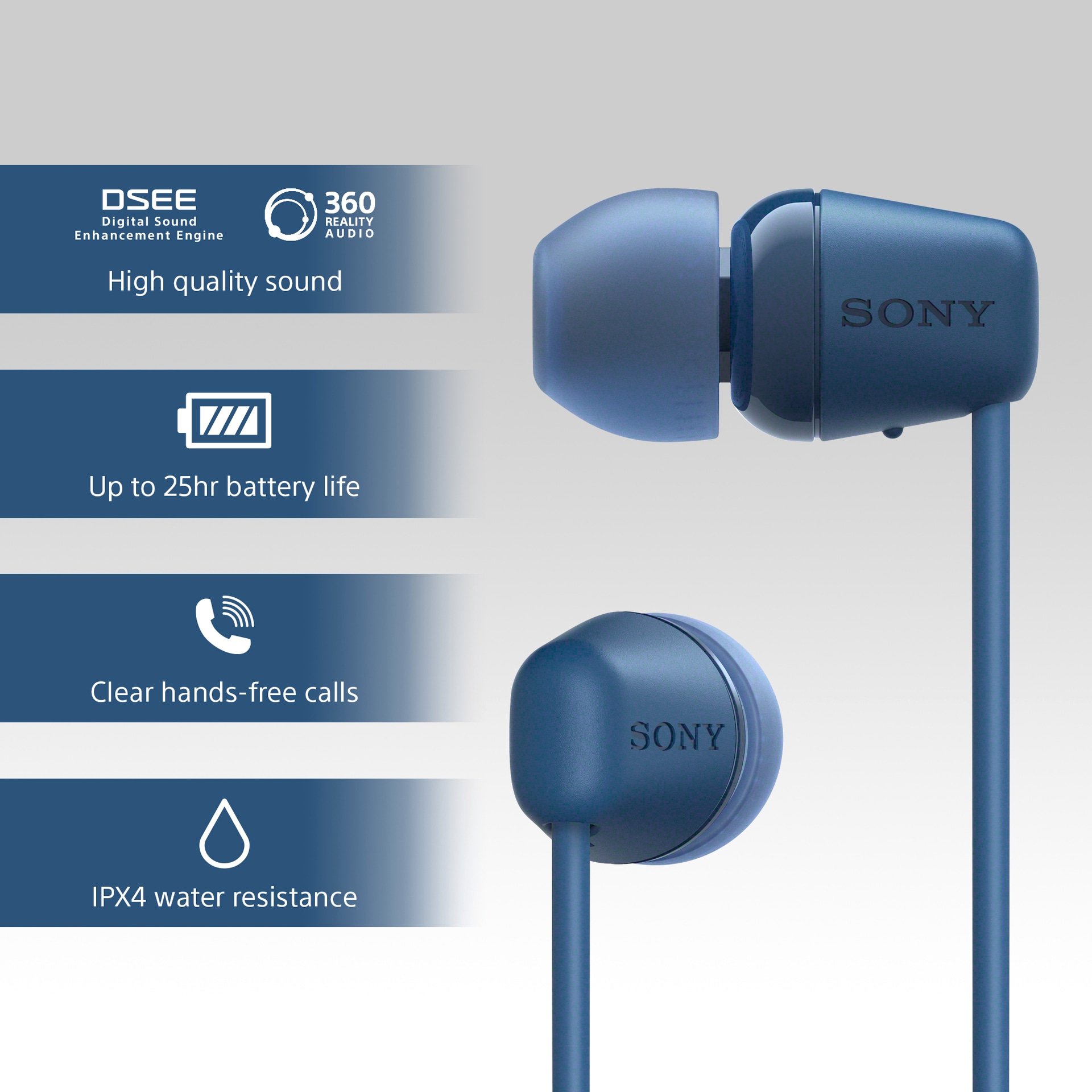 Sony In-Ear-Kopfhörer »In-Ear Kopfhörer WI-C100«, Sprachsteuerung ➥ 3 Jahre  XXL Garantie | UNIVERSAL | In-Ear-Kopfhörer