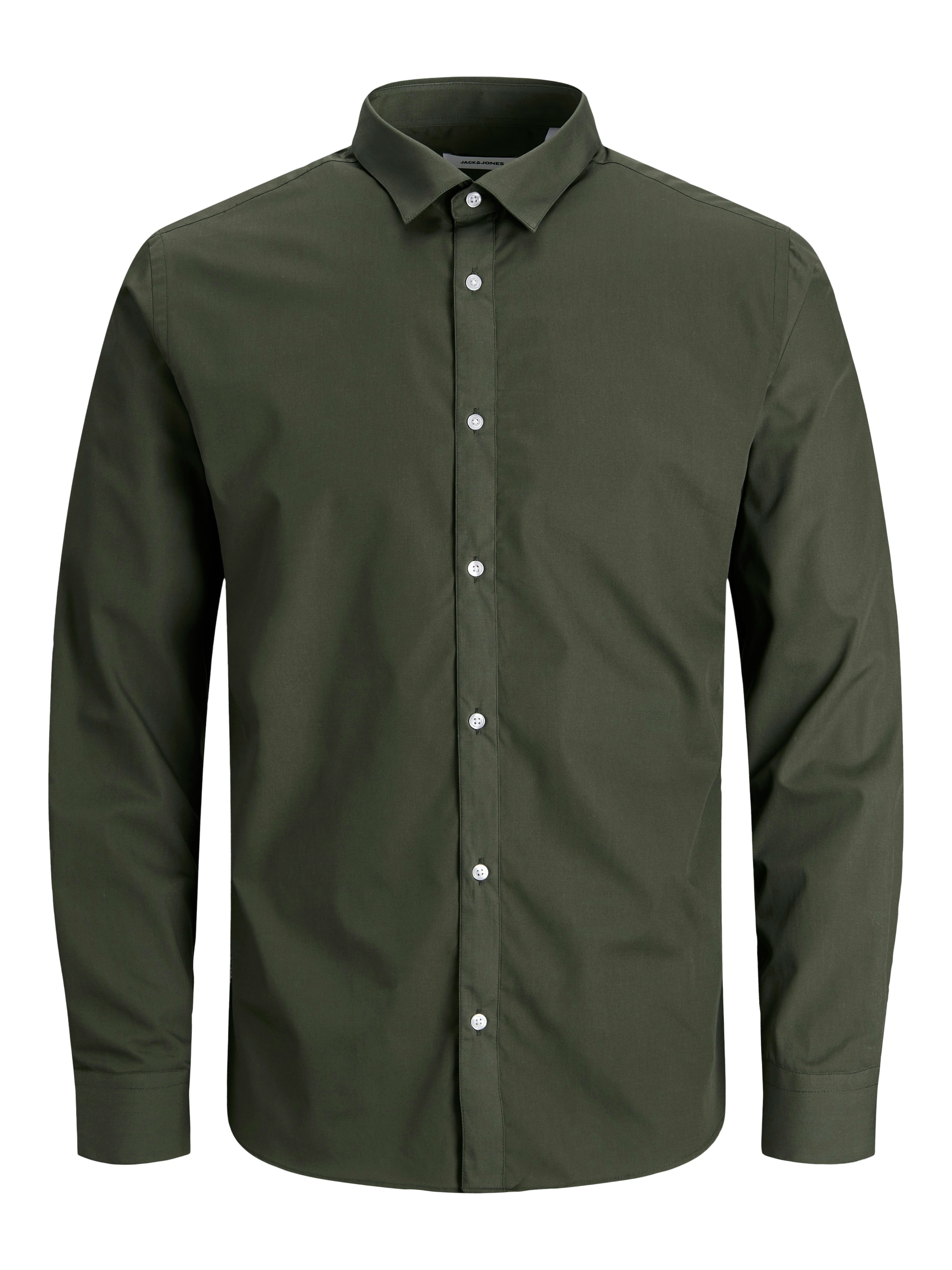 Jack & Jones Langarmhemd »JJJOE SHIRT LS PLAIN« Materialmix, slim fit