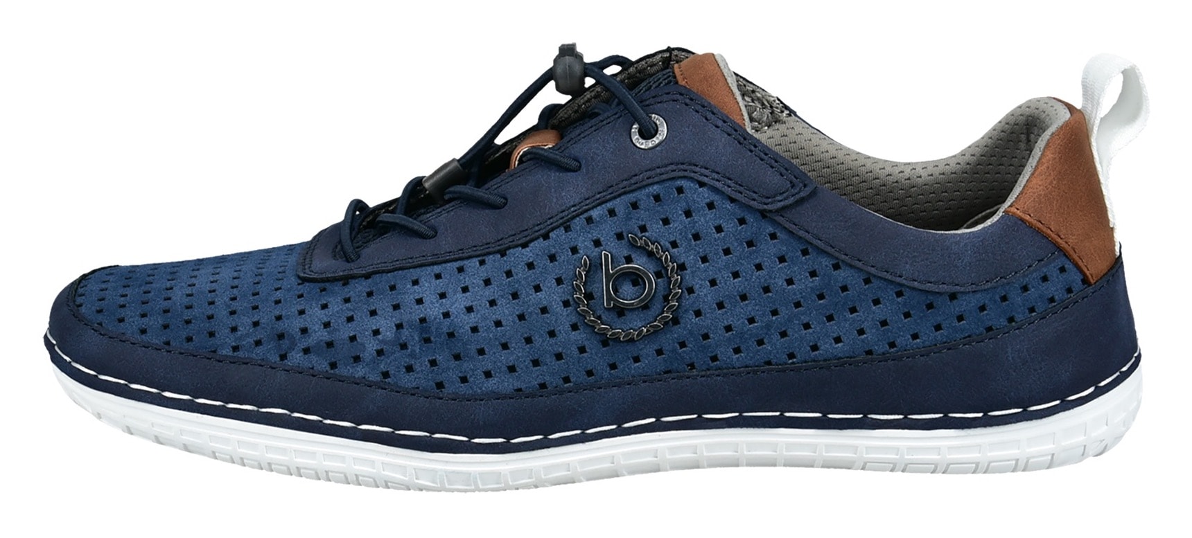 bugatti Slip-On Sneaker, Freizeitschuh, Halbschuh, Slipper mit Lochmuster