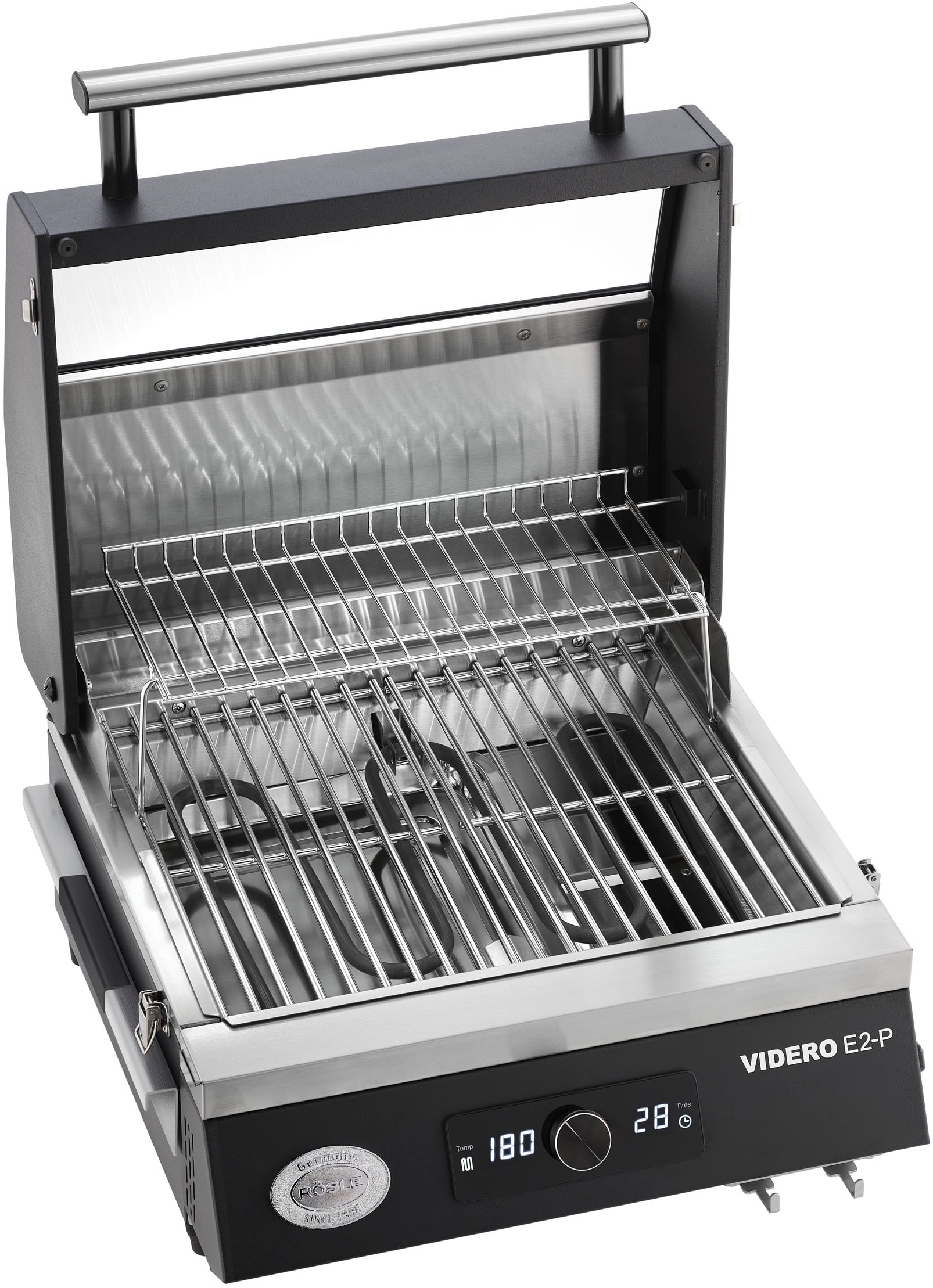 RÖSLE Elektrogrill »BBQ-Portable Videro E2-P«, 2800 W, tragbar, Variable Temperatursteuerung, Betrachtungsfenster