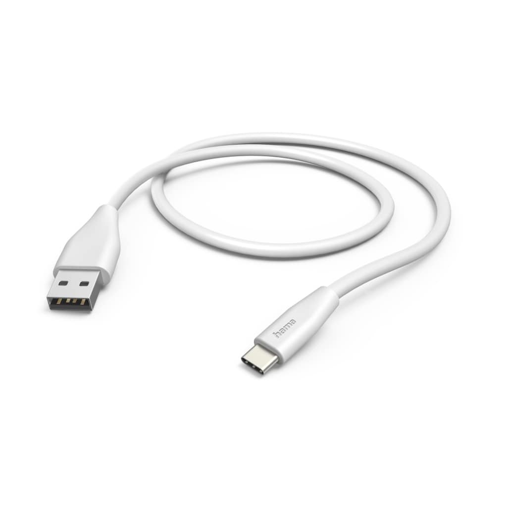 Hama USB-Kabel »Ladekabel, USB A auf USB C, 1,5 m, Weiß«, USB Typ A-USB-C, 150 cm