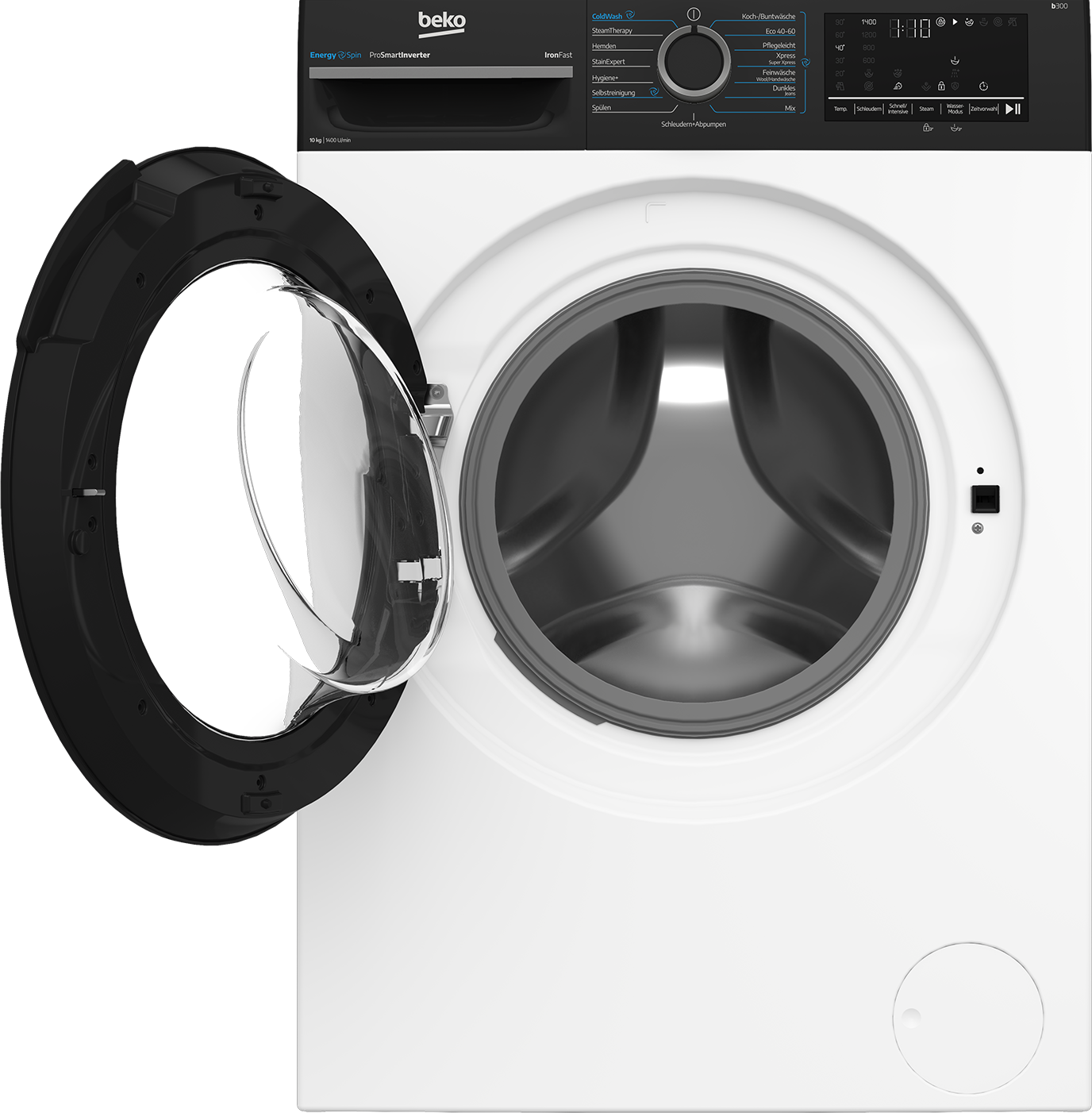 BEKO Waschmaschine »BM3WFU41041W« 10 kg 1400 U/min Waschen mit EnergySpin: Bis zu 35 % Energie sparen – nicht nur in Eco