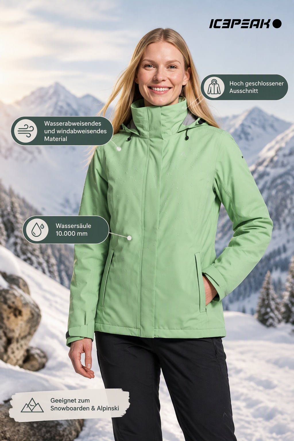 Schöffel Regenjacke »Jacket Gmund L« mit Kapuze sportlicher Stil, wasserdicht, winddicht, atmungsaktiv, Übergangsjacke