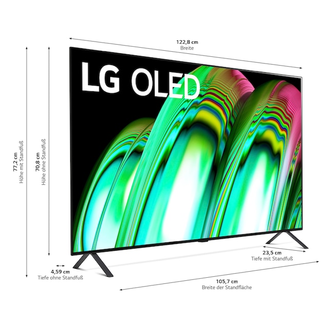 LG OLED-Fernseher »OLED55A29LA«, 139 cm/55 Zoll, 4K Ultra HD, Smart-TV, OLED,α7  Gen5 4K AI-Prozessor,Dolby Vision & Atmos,Single Triple Tuner ➥ 3 Jahre XXL  Garantie | UNIVERSAL