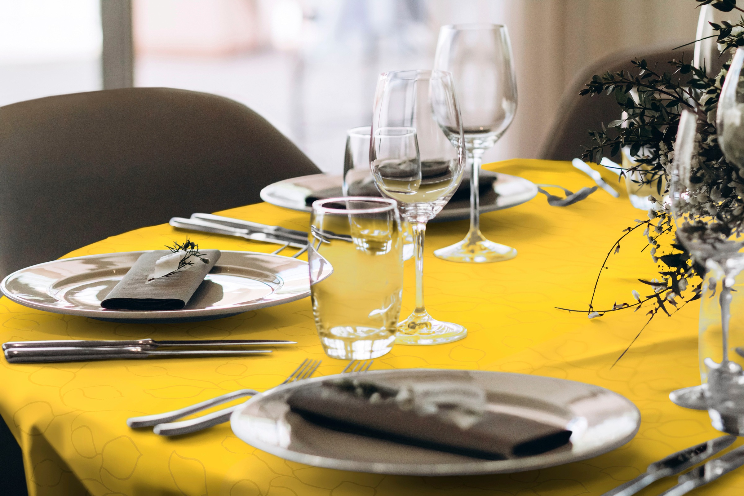 Wirth Tischdecke »Westport« Made in Germany, Jacquard Dekostoff, Blatt-Design, Pflegeleicht