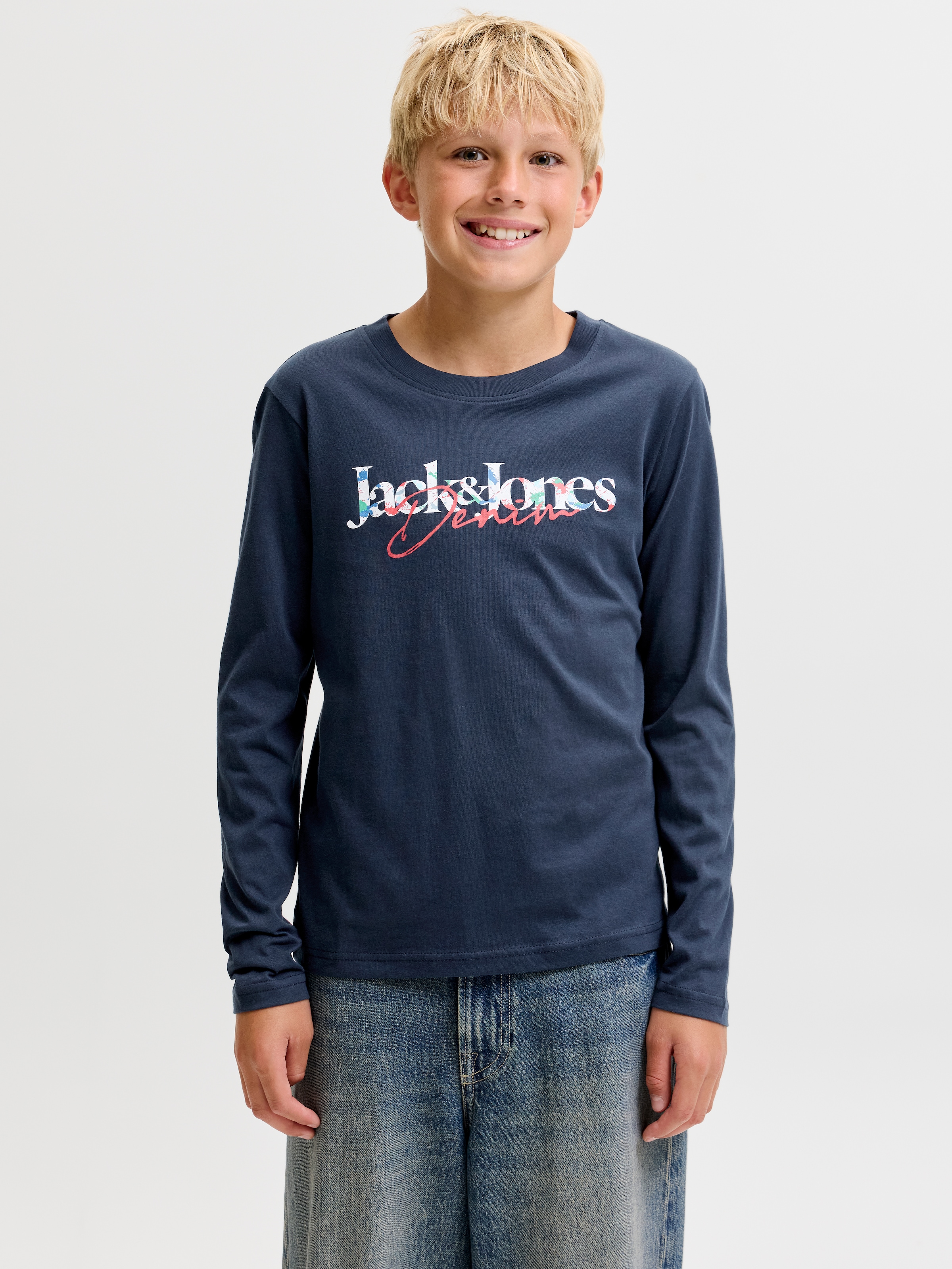 Jack & Jones Junior Langarmshirt »JJTOM TEE LS CREW NECK 2PK MP JNR« Packung, 2 Baumwolle, regular fit
