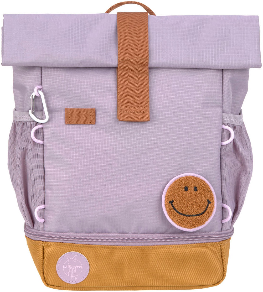 LÄSSIG Kinderrucksack »Little Gang, Mini Rolltop Backpack, lilac«, Reflektoren, aus recycelten PET-Flaschen