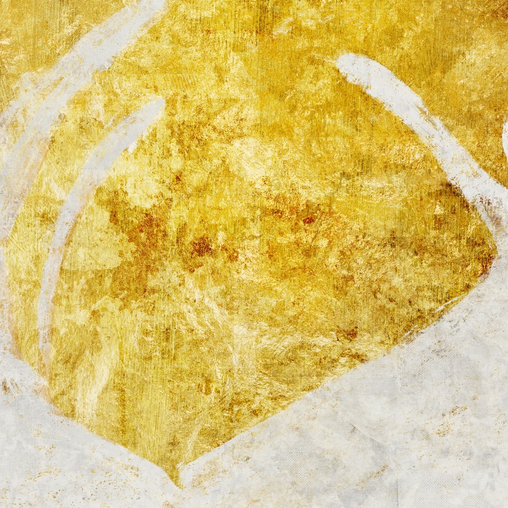 Komar Fototapete »Vlies Fototapete - Golden Monstera - Größe 300 x 250 cm« Motiv | bedruckt glatt