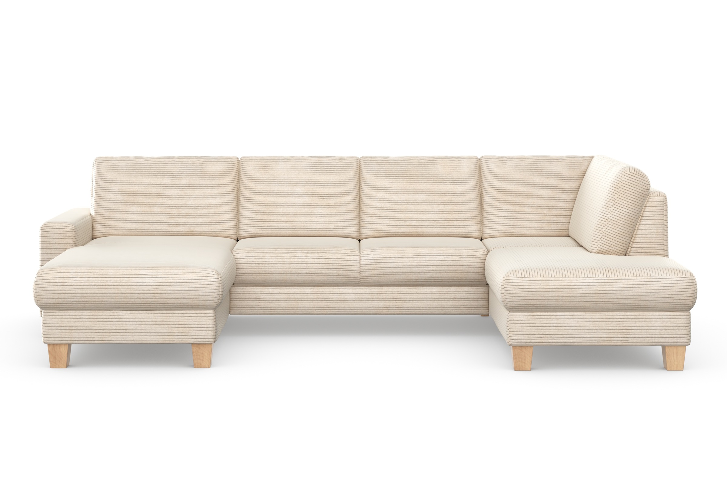 Home affaire Wohnlandschaft »Summer U-Form«, mit oder ohne Bettfunktion und Bettkasten, Cord-Bezug