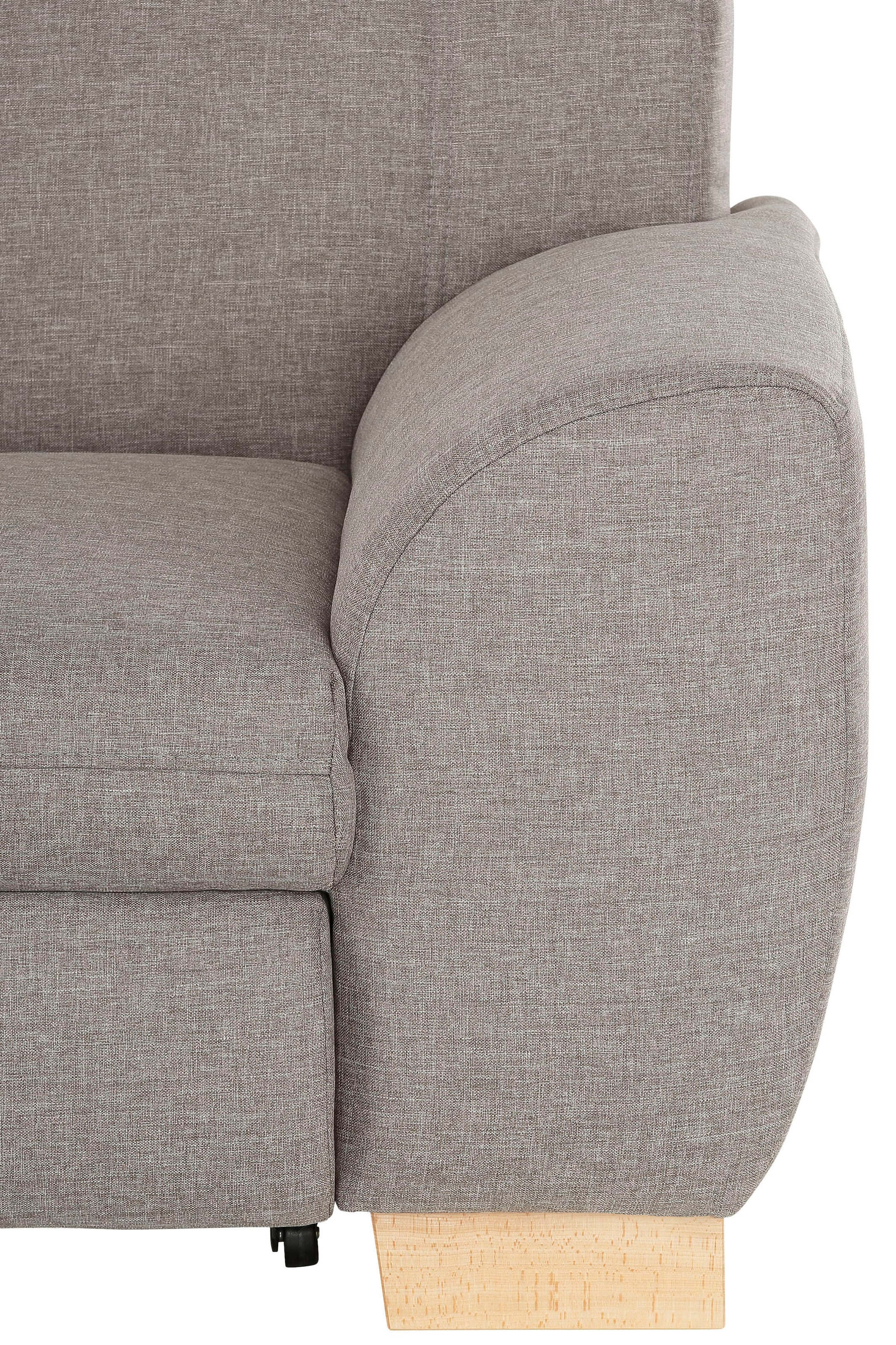 Home affaire Ecksofa »Nika L-Form«, Polsterecke, Struktur fein oder Melrose/Struktur, mit Bettfunktion