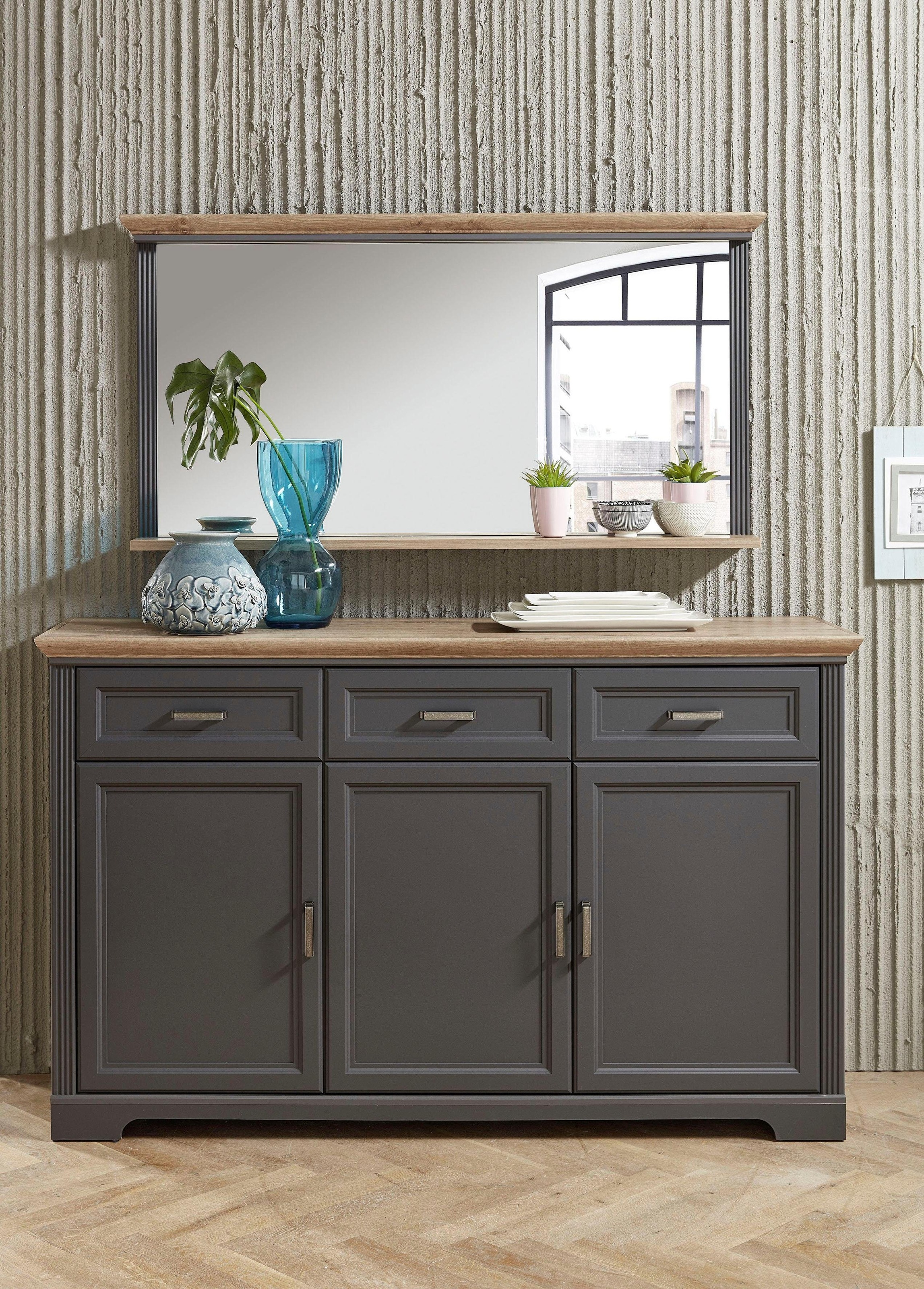 Innostyle Sideboard »Jasmin«, Breite 166 cm, 3 Holztüren, 3 Schubkästen
