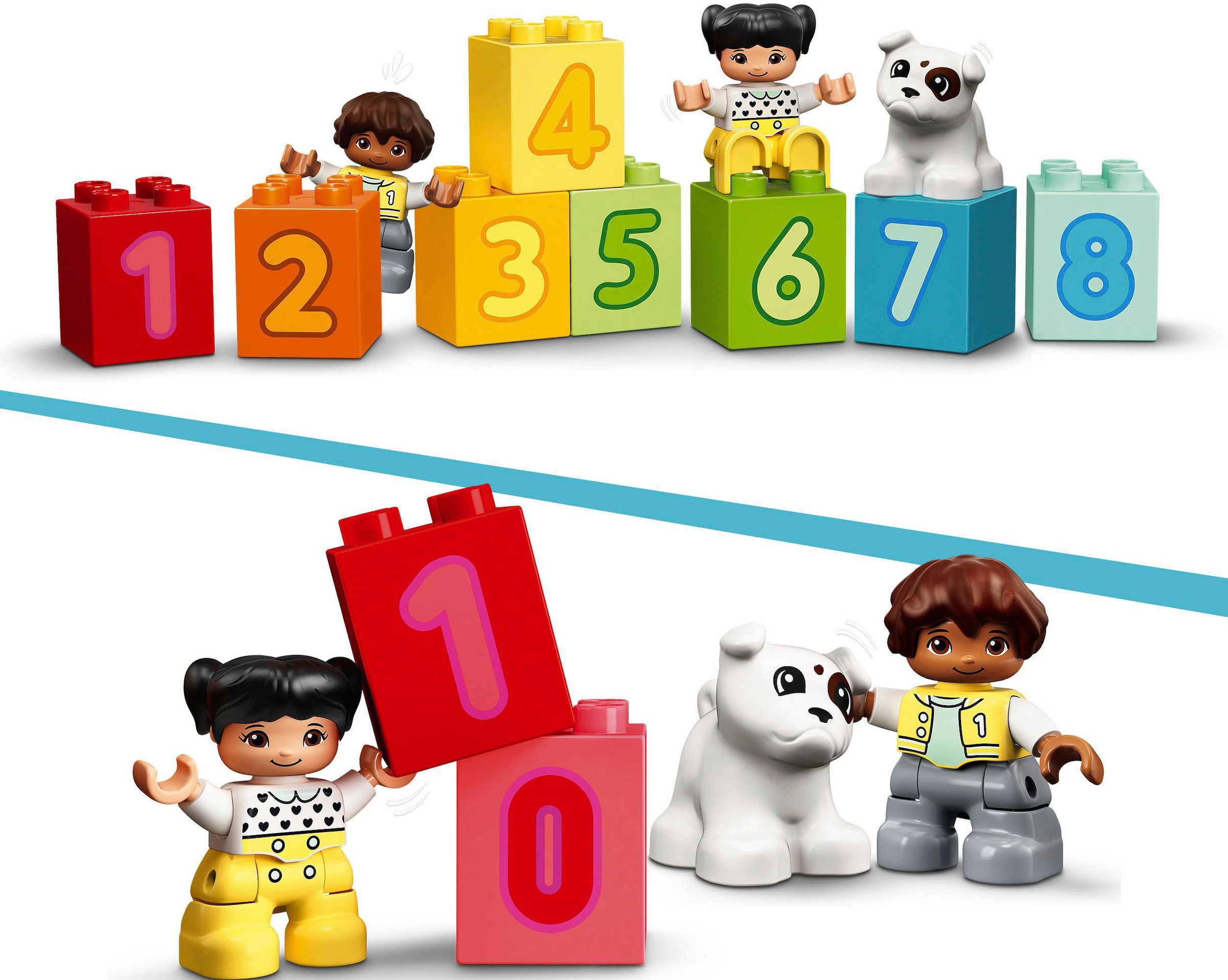 LEGO® Konstruktionsspielsteine – lernen »Zahlenzug Zählen bei Creative DUPLO® Play«, (23 LEGO® (10954), St.)