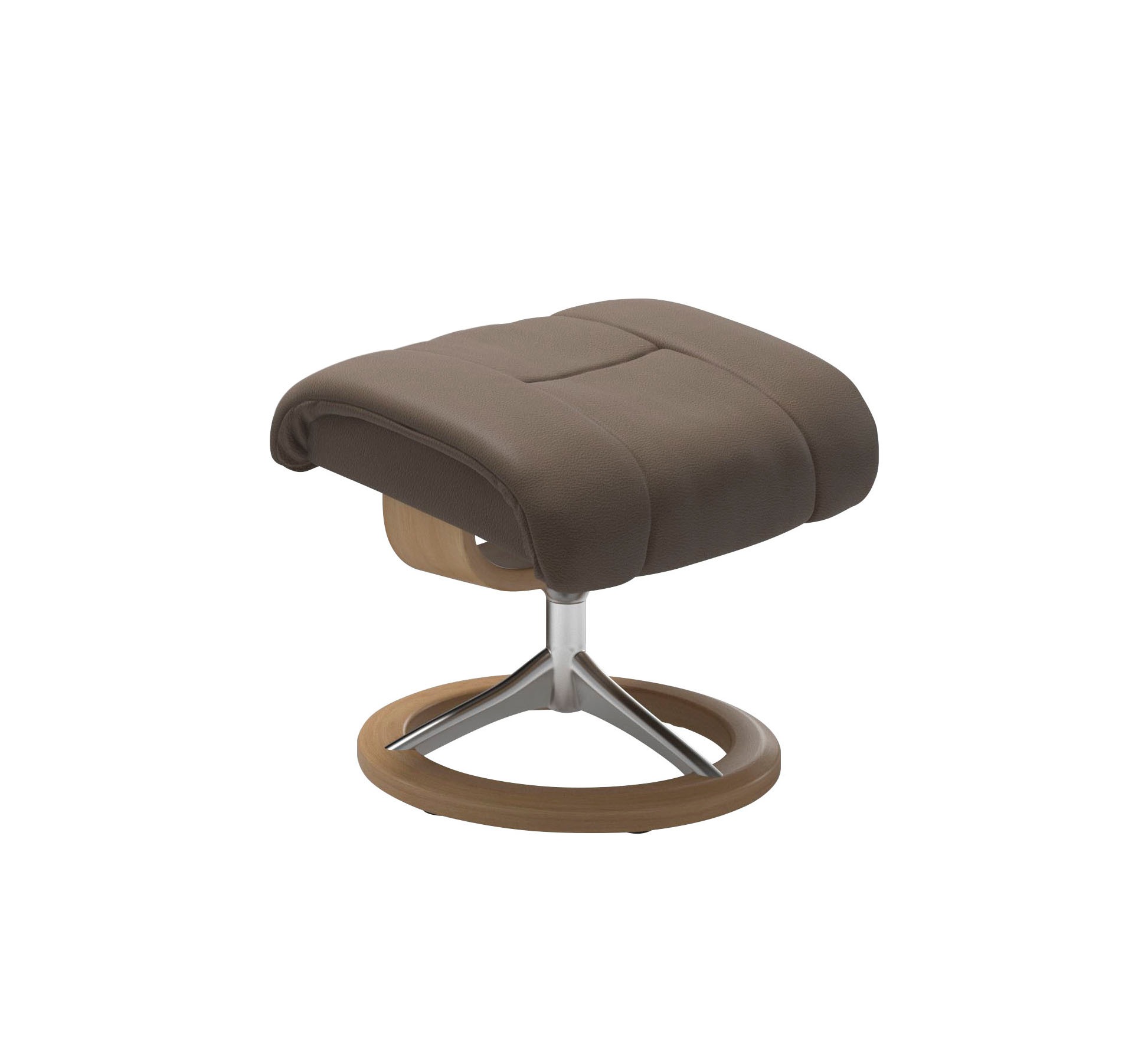 Stressless® Relaxsessel »Reno«, (Set, Relaxsessel mit Hocker), mit Hocker, mit Signature Base, Größe S, M & L, Gestell Eiche
