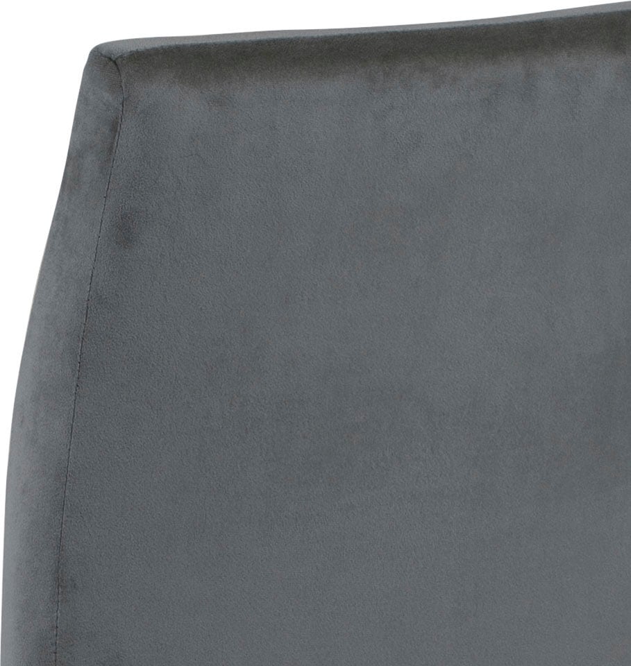 ACTONA GROUP Esszimmerstuhl »Doris«, (Set), 2 St., Polyester, mit lebendigem Stoff, schlanke, schwarze Metallbeine