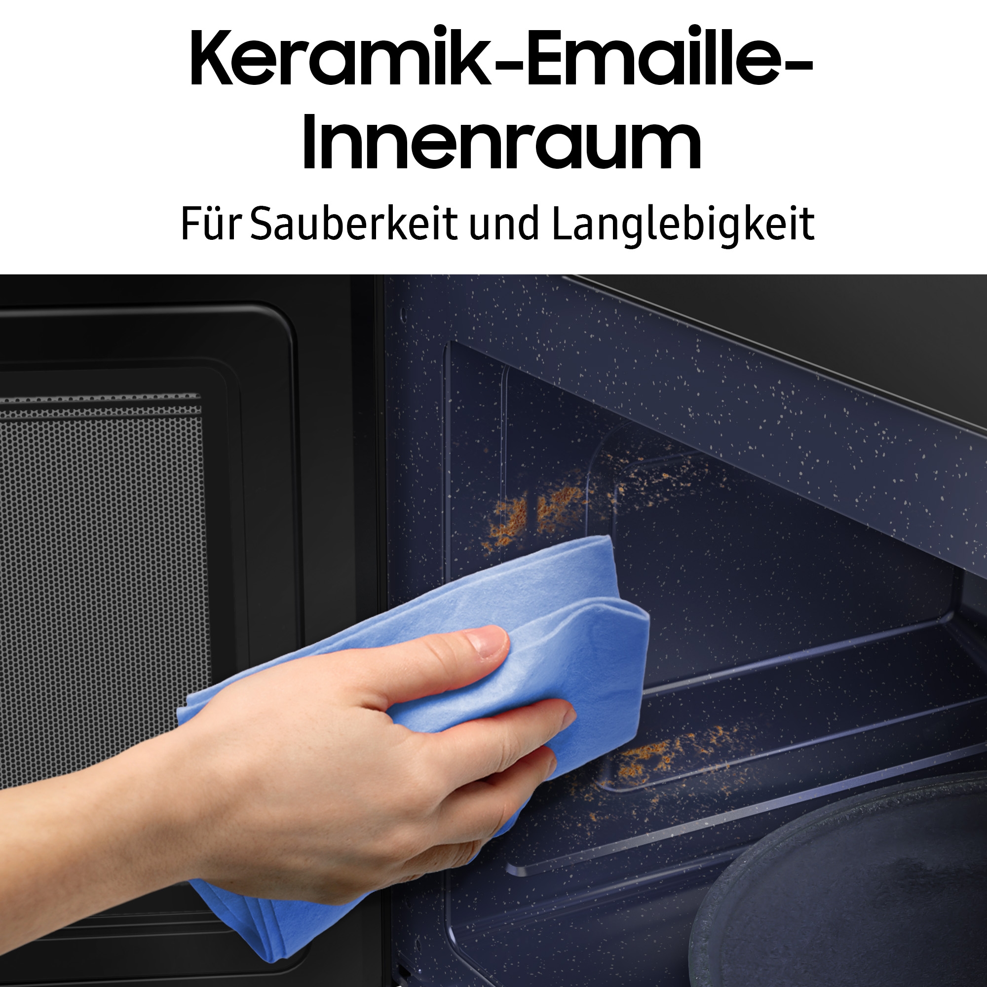 Samsung Mikrowelle »MG20A7013CB/EG«, Mikrowelle-Grill, Garen, Backen & Grillen mit pflegeleichten Keramik-Emaille Innenraum