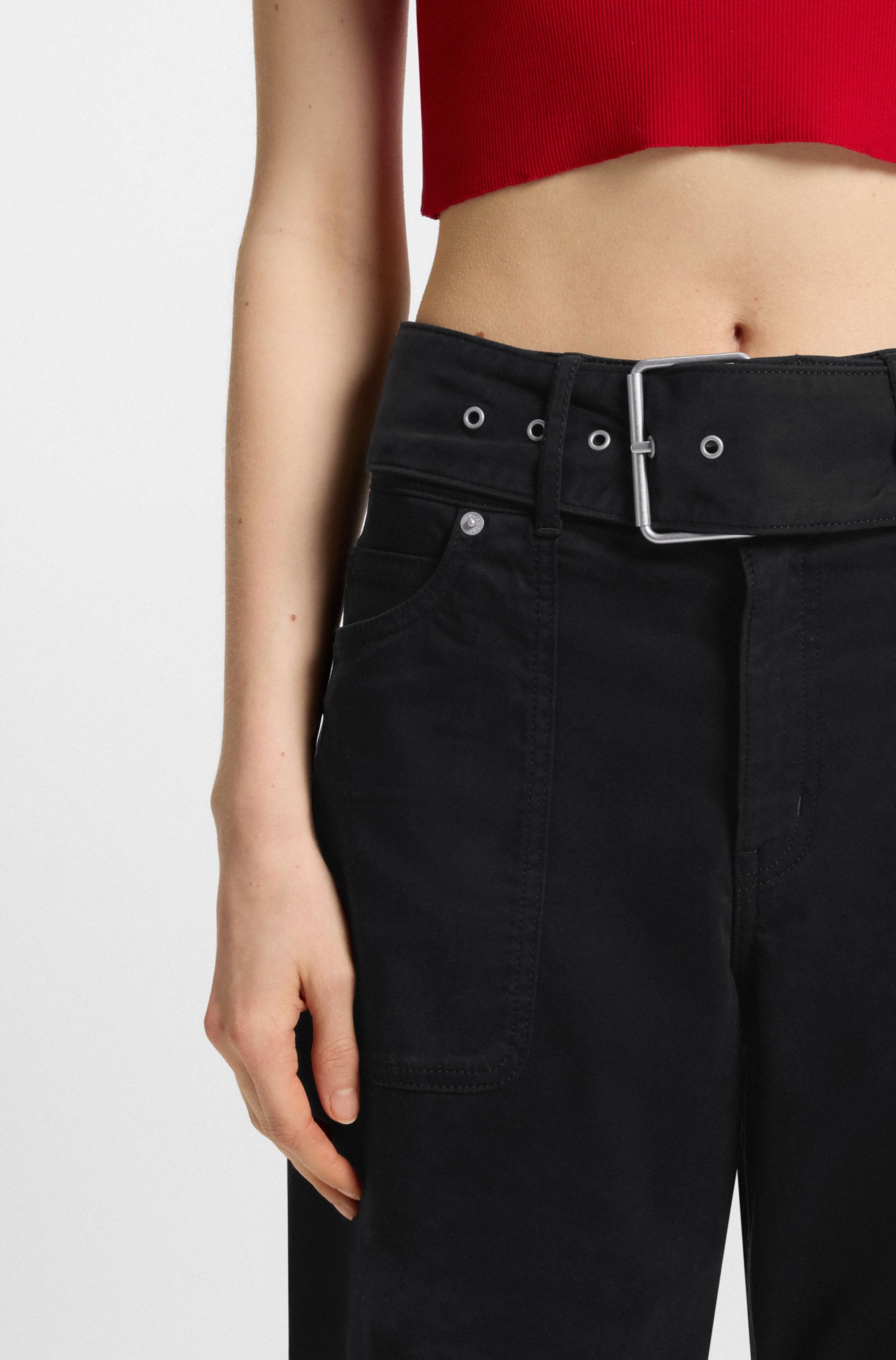 HUGO Blue Stoffhose »Hicandi«, mit breitem Gürtel