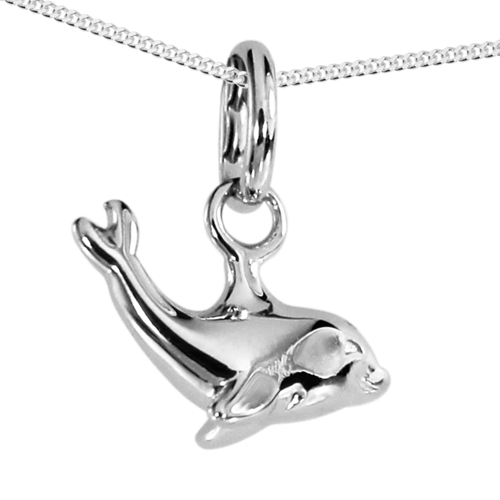 OSTSEE-SCHMUCK Kette mit Anhänger "- Delfin - Silber 925/000 -,"