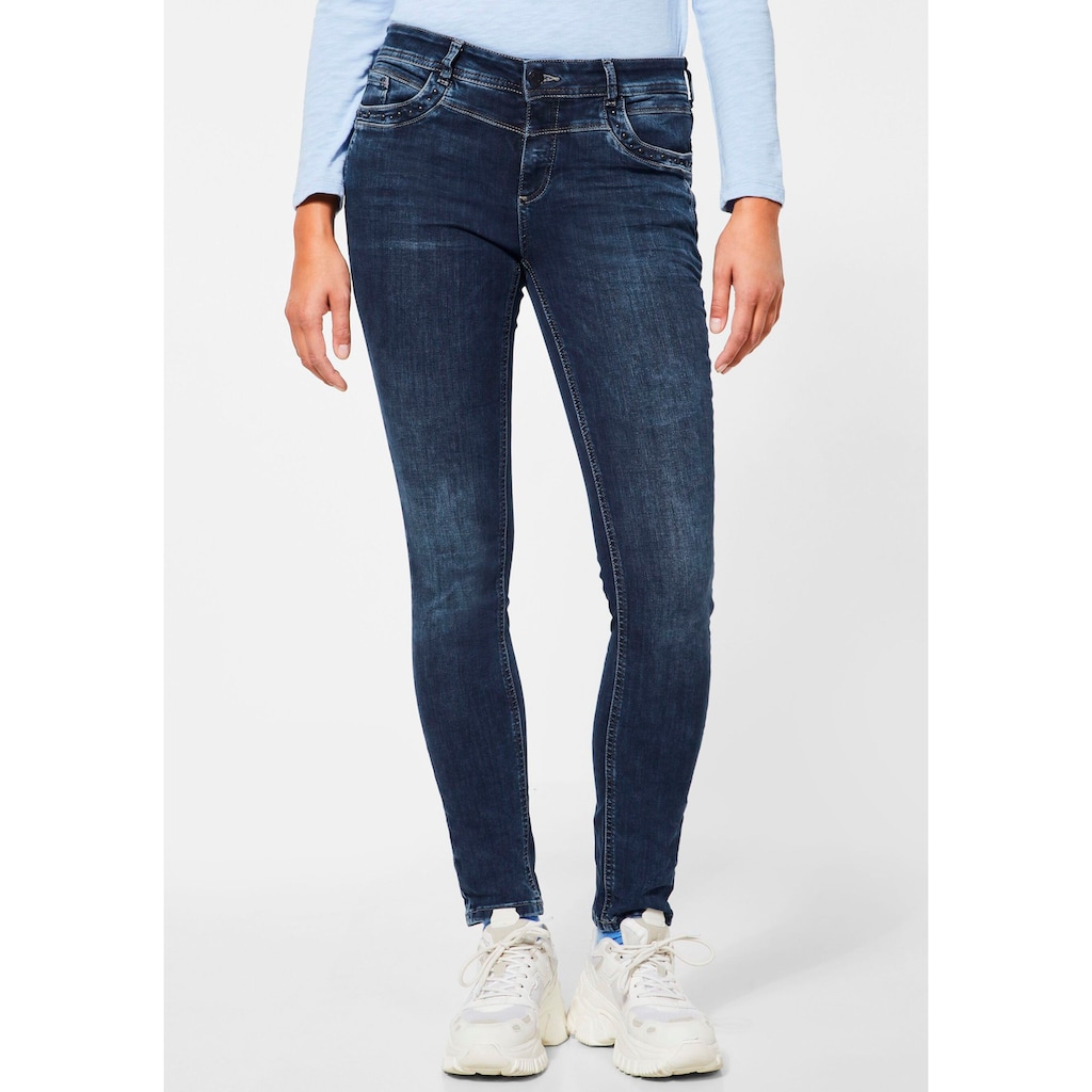 STREET ONE Slim-fit-Jeans »Style York«, mit Nietendetails