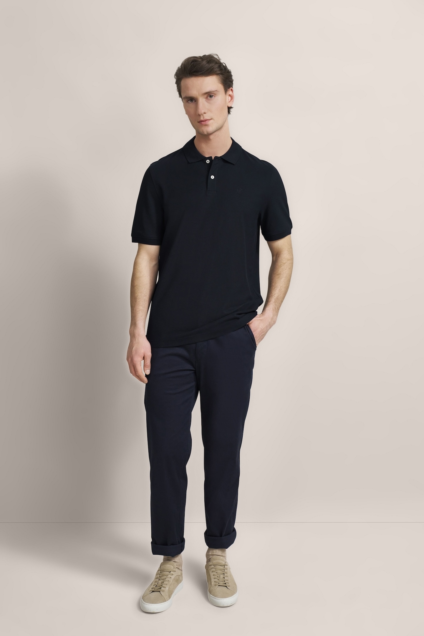 bugatti Poloshirt, mit körpernaher Passform