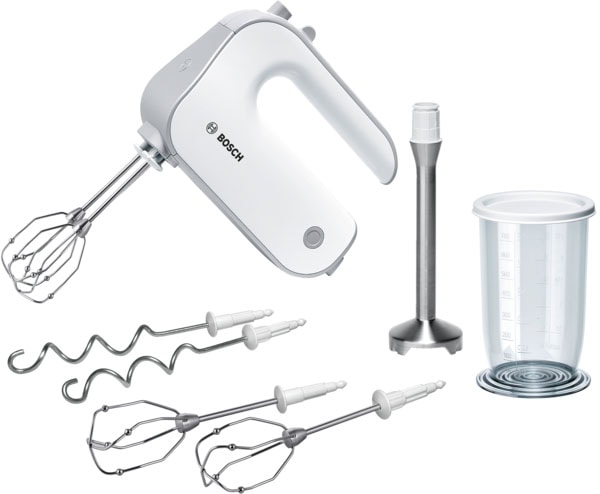 BOSCH Handmixer »Styline MFQ4075DE«, 550 W, 2 Rührbesen, 2 Edelstahl-Knethaken, 2 Turbobesen, Pürierstab