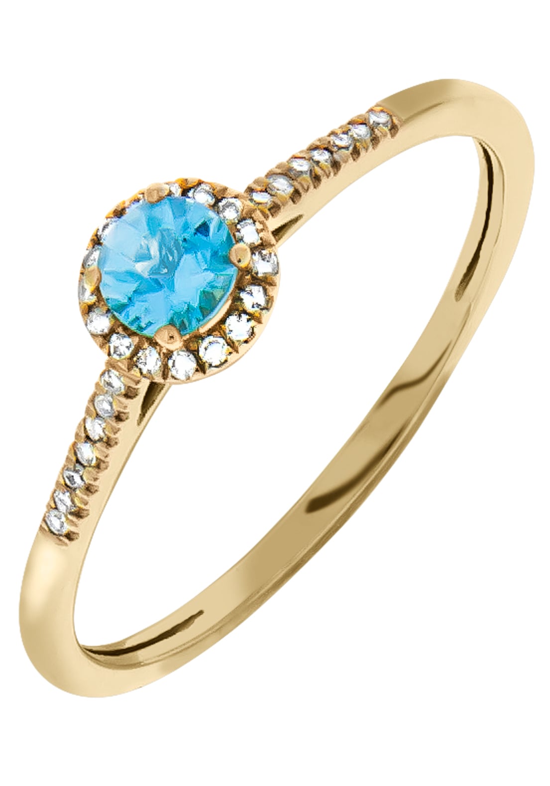 Blautopas mit bequem Firetti (behandelt) kaufen Diamantring,